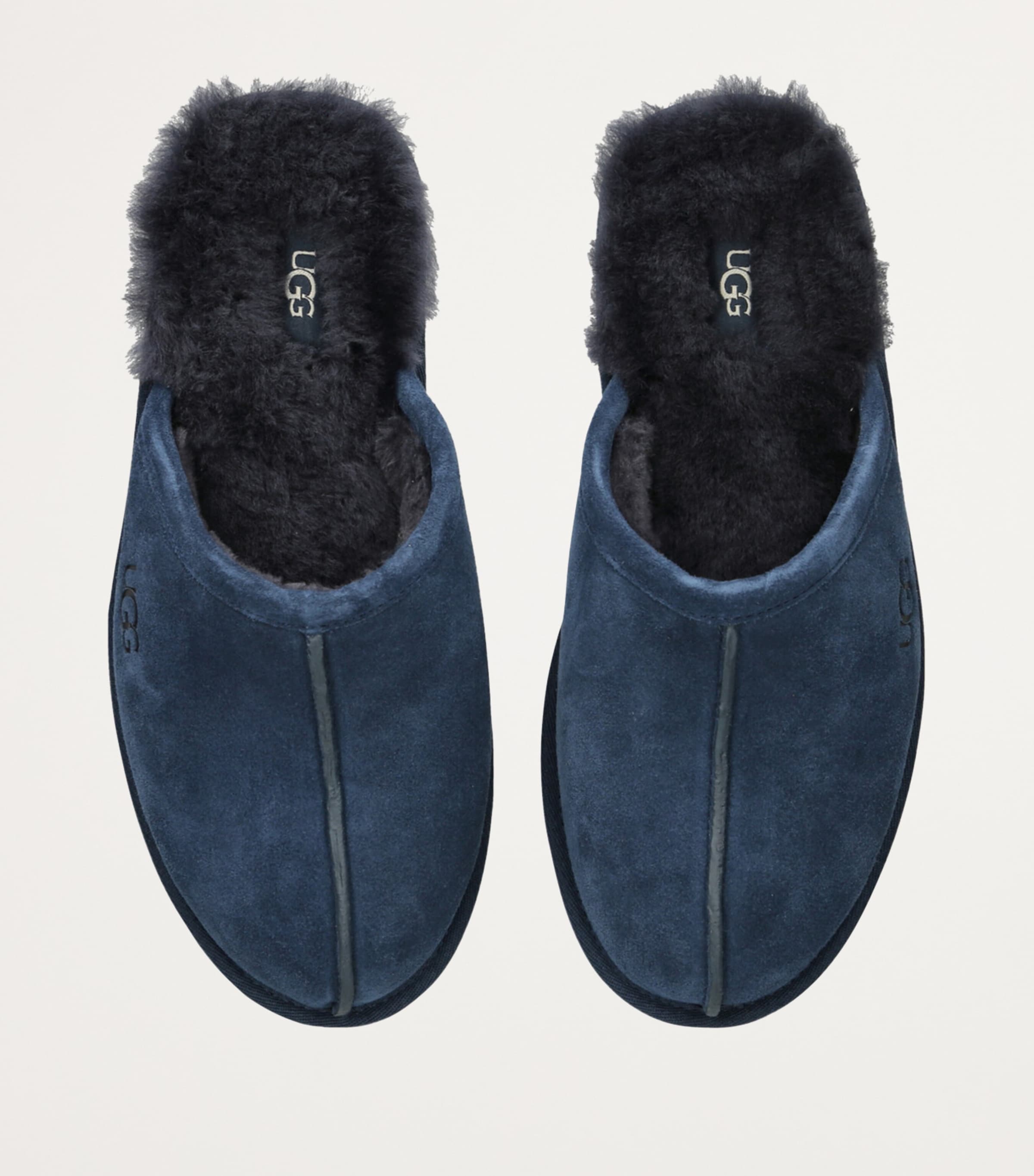 Suede Scuff Slippers BLUE/DARK Image 4