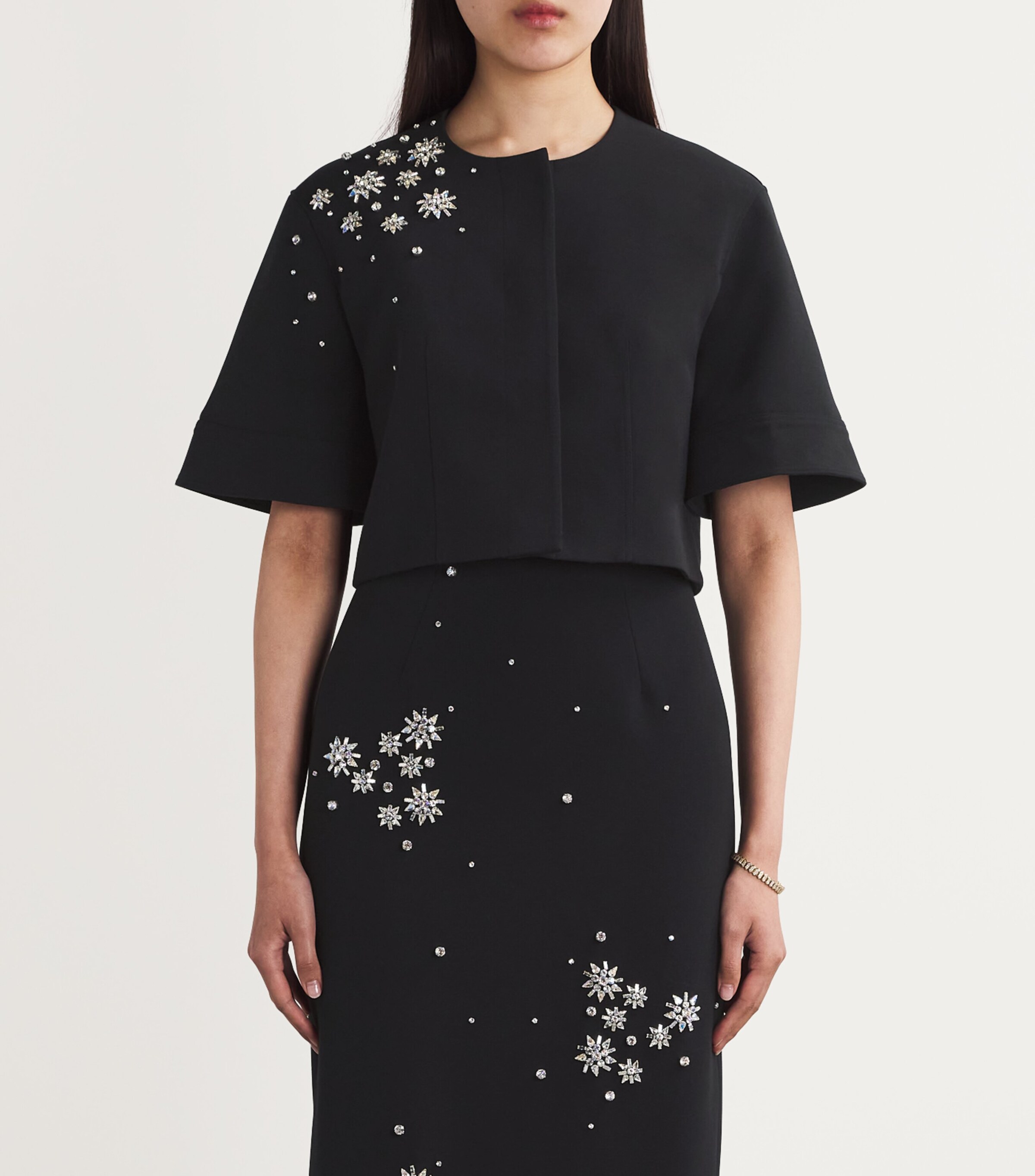 Crystal-Embellished River Jacket BLACK Image 3