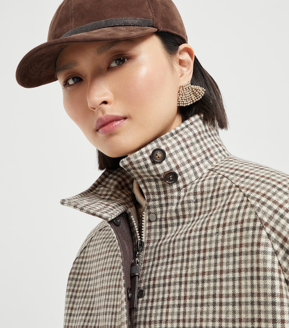 Virgin Wool Check Bomber Jacket C001 Image 6