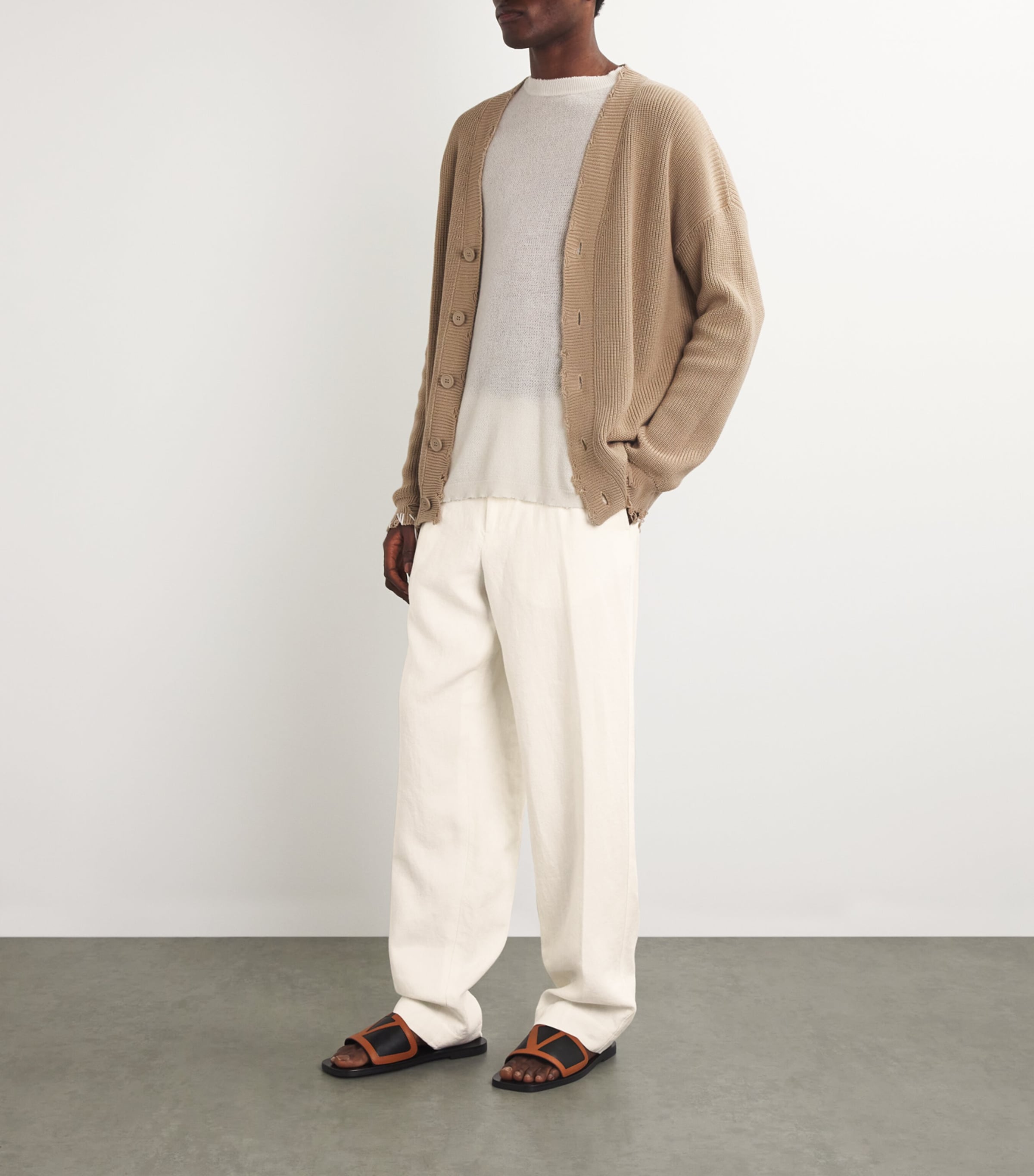 Drawstring Straight Trousers 5 ECRU Image 2