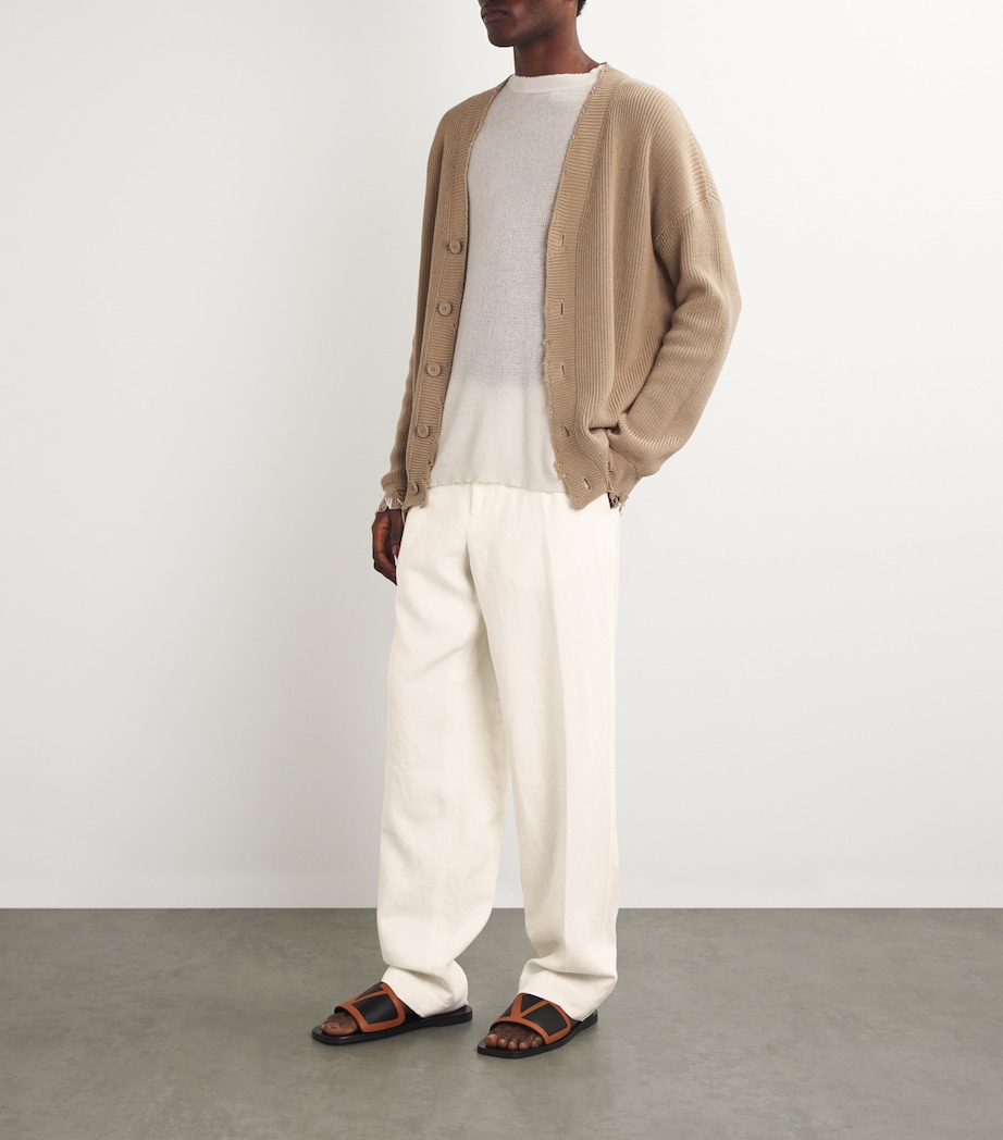 Drawstring Straight Trousers 5 ECRU Image 2