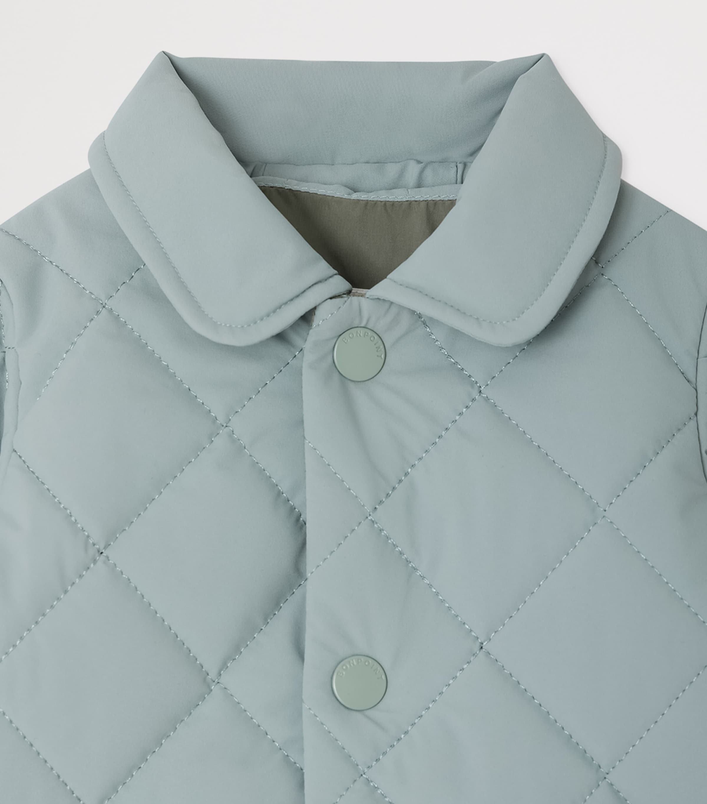 Quilted Josephe Jacket (6-18 Months) BLEU MER Image 3