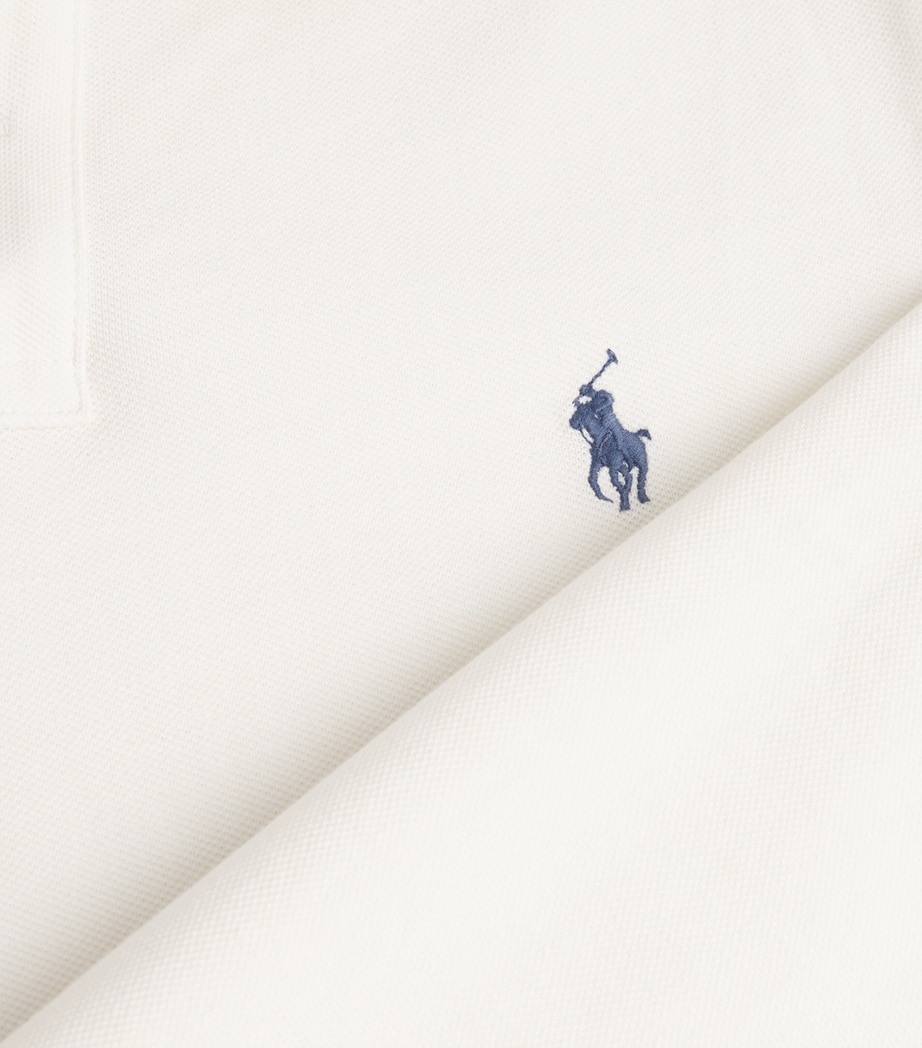 Cotton Mesh Slim Fit Polo Shirt NATURAL Image 5