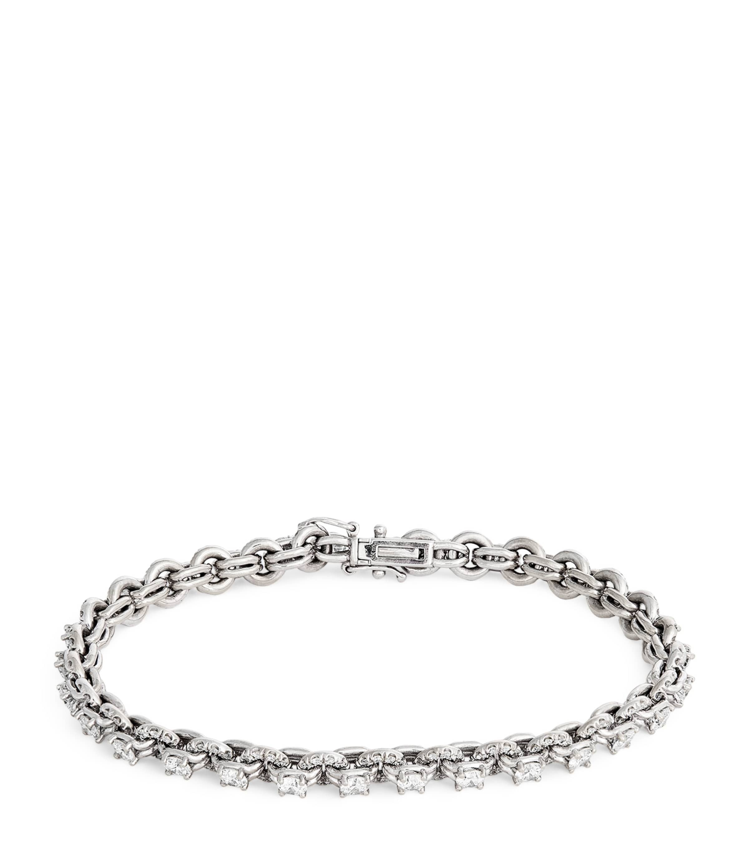 Spinelli Kilcollin White Gold And Diamond Lumia Bracelet In Silver
