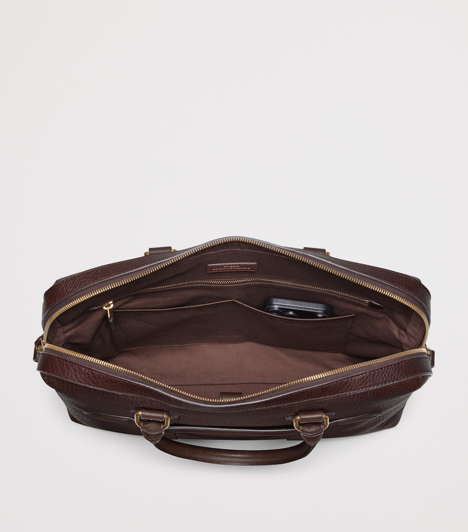 Aspinal Of London Leather The Hudson Briefcase Conker Image 5