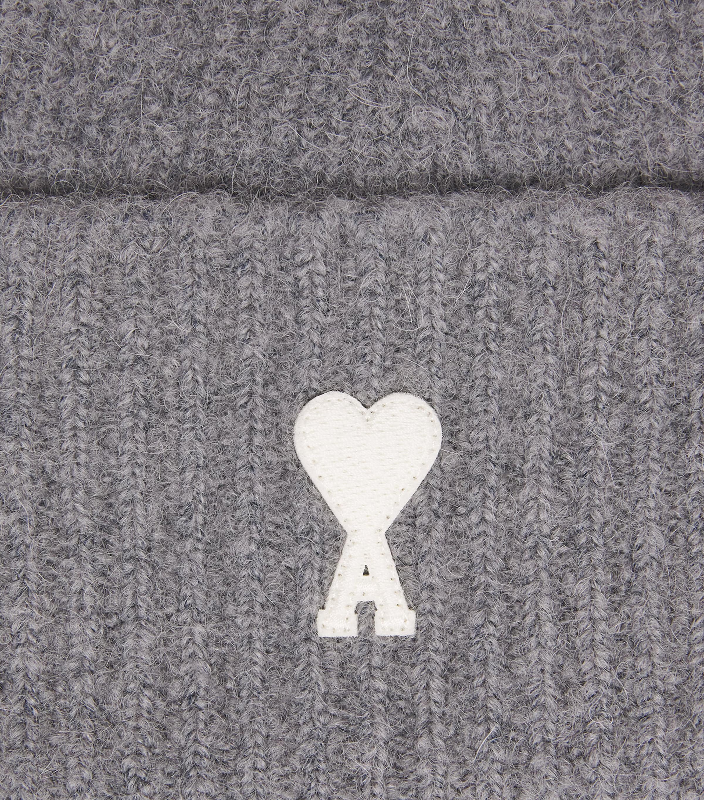 AMI Paris Grey Wool-Blend Ami de Coeur Beanie | Harrods US