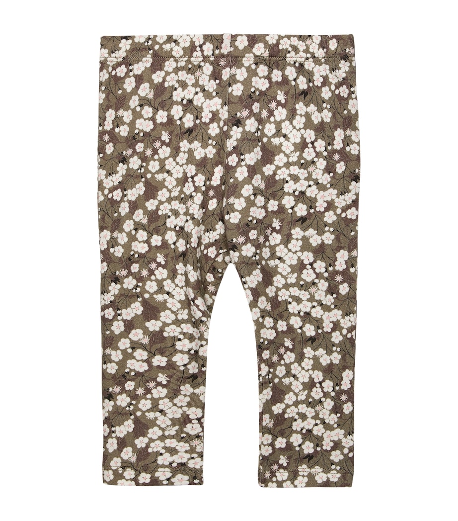 Stretch-Cotton Printed Leggings (3-24 Months) MOCHA MITSI Image 1