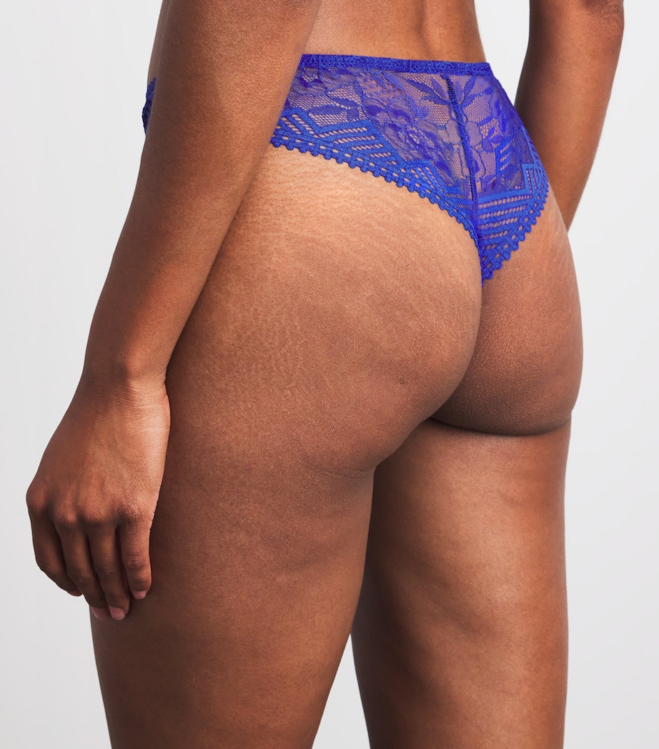 Lace Origins Tanga 07I INDIGO BLUE Image 3