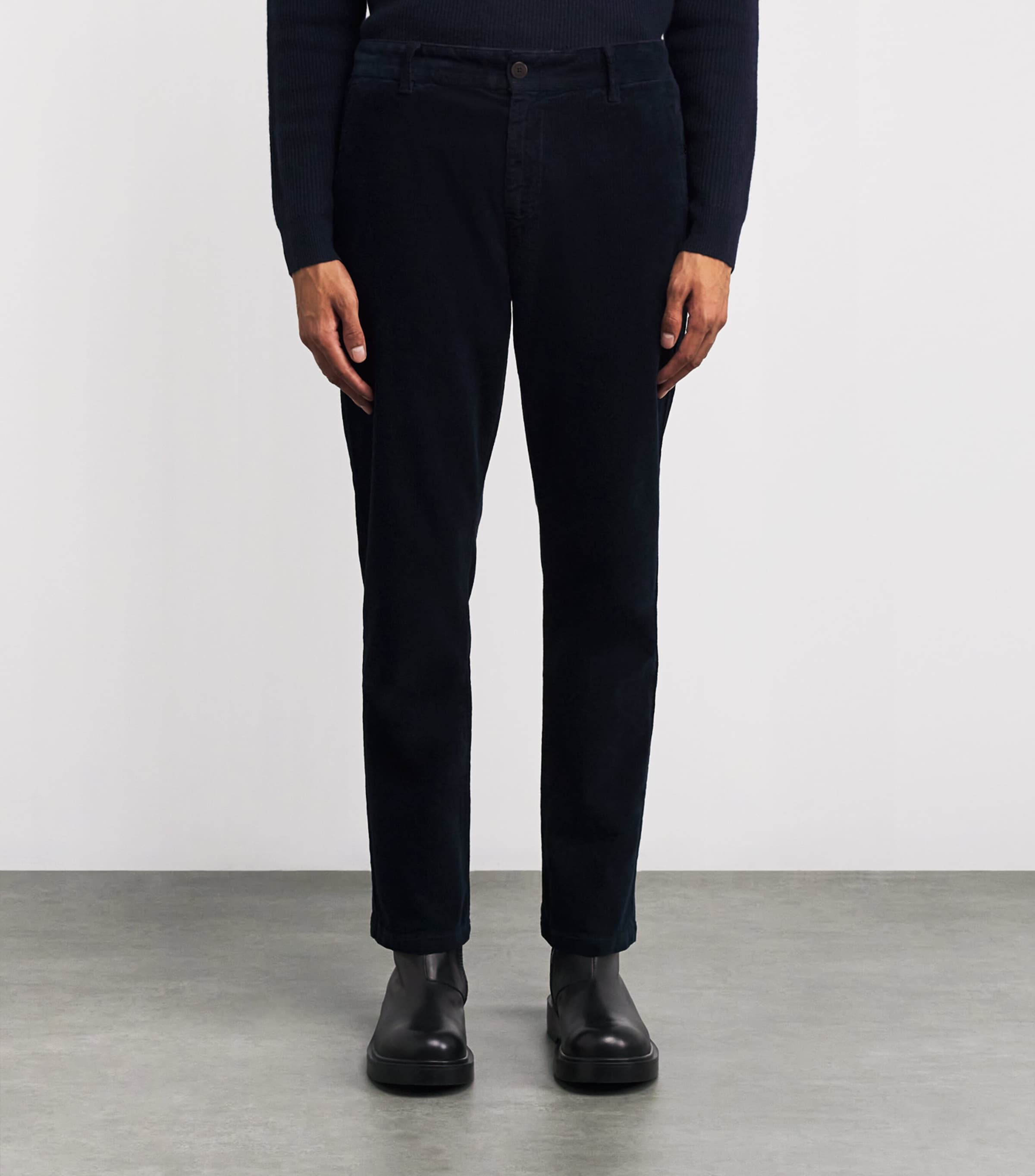 Corduroy Riley Trousers 464-NAVY Image 3