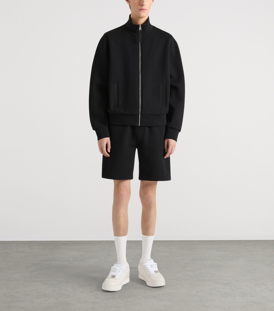 Givenchy Mens Herringbone Zip-Up Sweatshirt Image 2