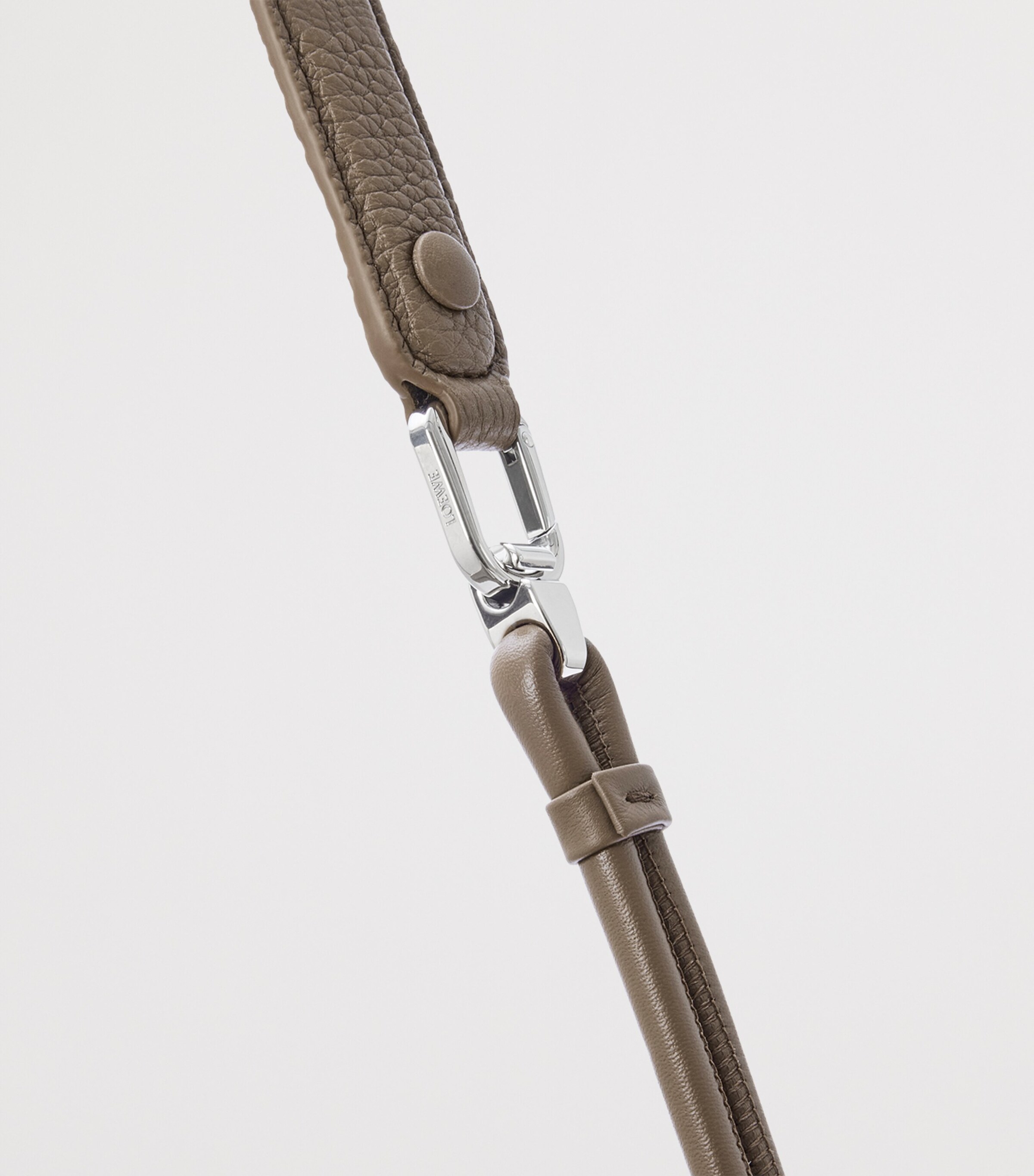 Large Grained Leather Madrid Shoulder Bag TAUPE Image 12