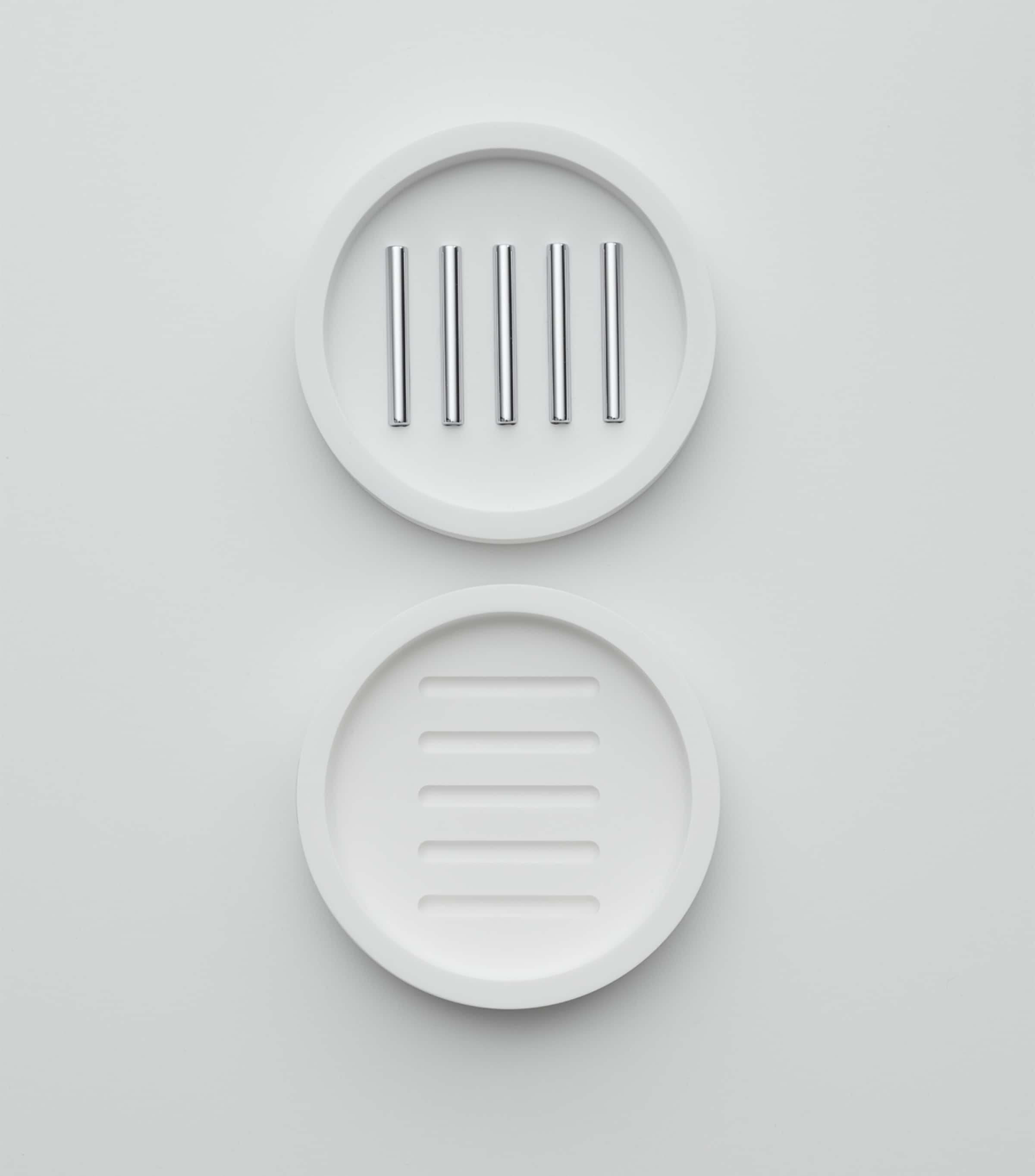 Stone Collection Soap Bench WHITE S/STEEL MATT Image 4