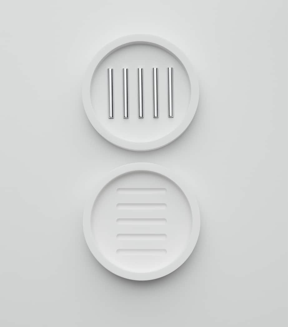 Stone Collection Soap Bench WHITE S/STEEL MATT Image 4