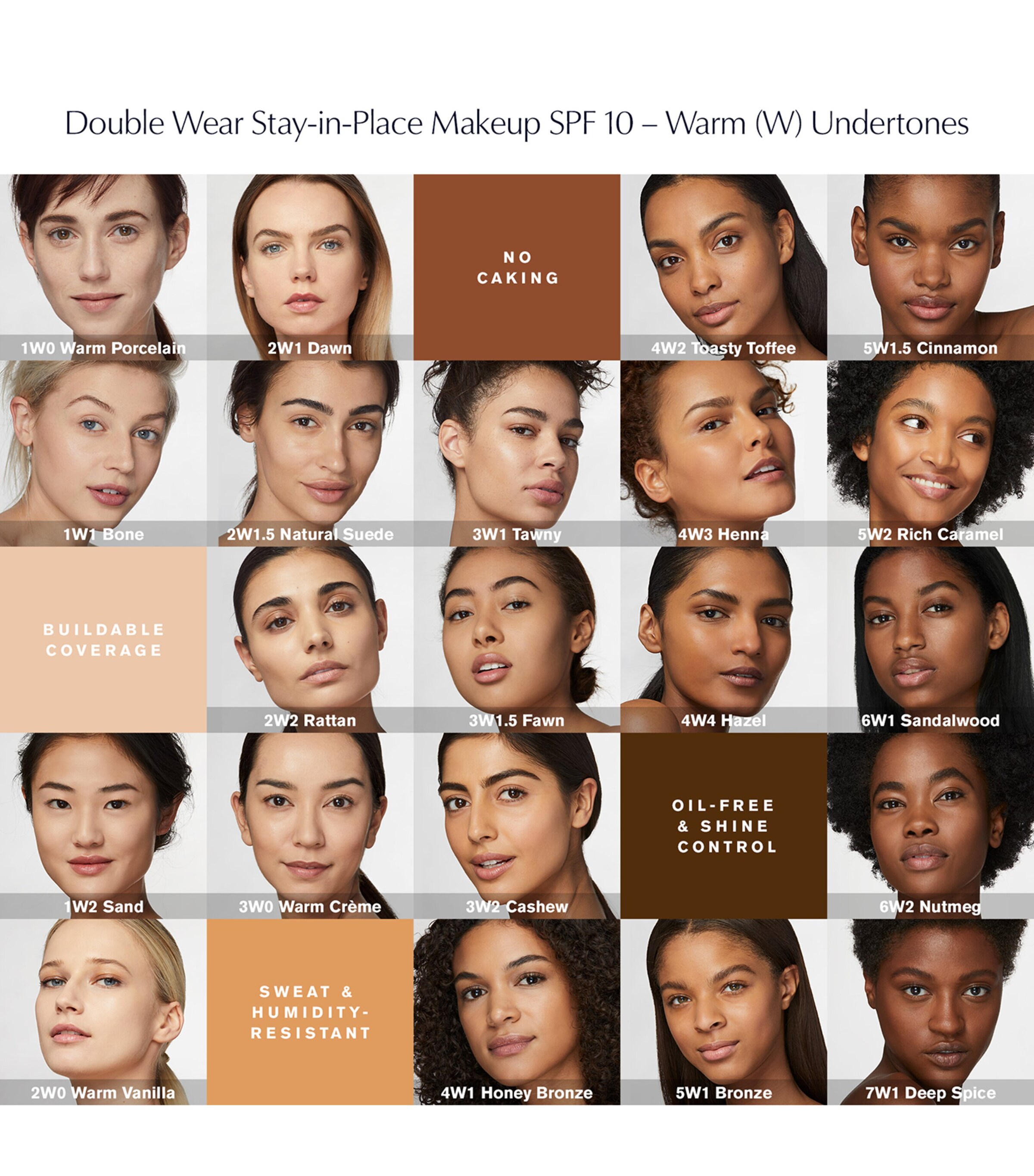 Double Wear Stay-in-Place Foundation SPF 10 5W2 RICH CARAMEL Image 5