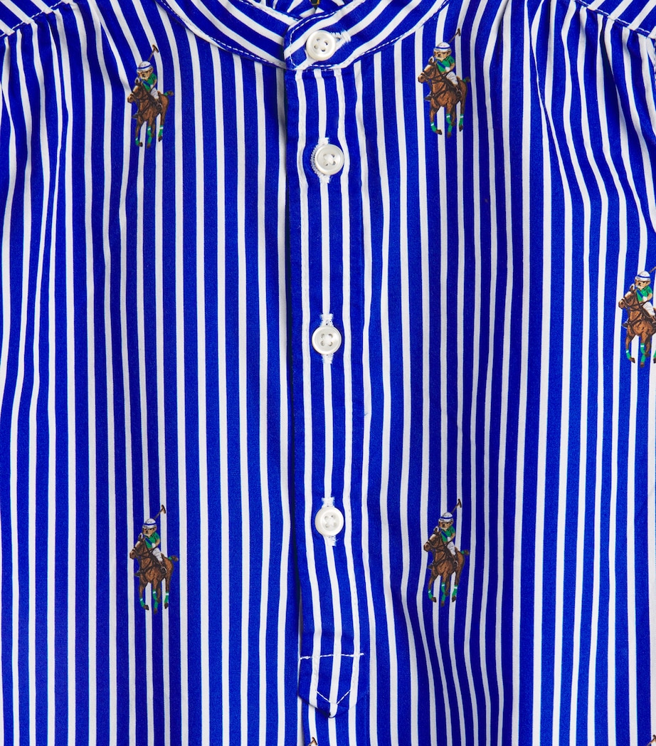 Cotton Stripe Polo Bear Dress (2-7 Years) MULTI Image 3