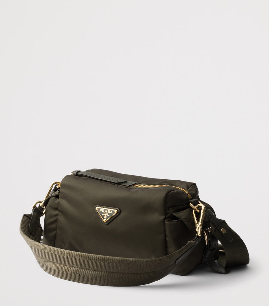 Prada Small Re-Nylon and Leather Explore Shoulder Bag Green Image 2