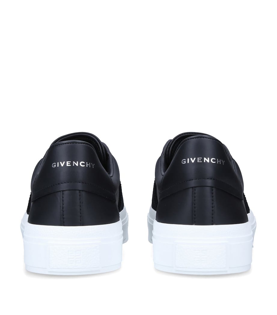 Leather City Court Sneakers BLACK Image 2