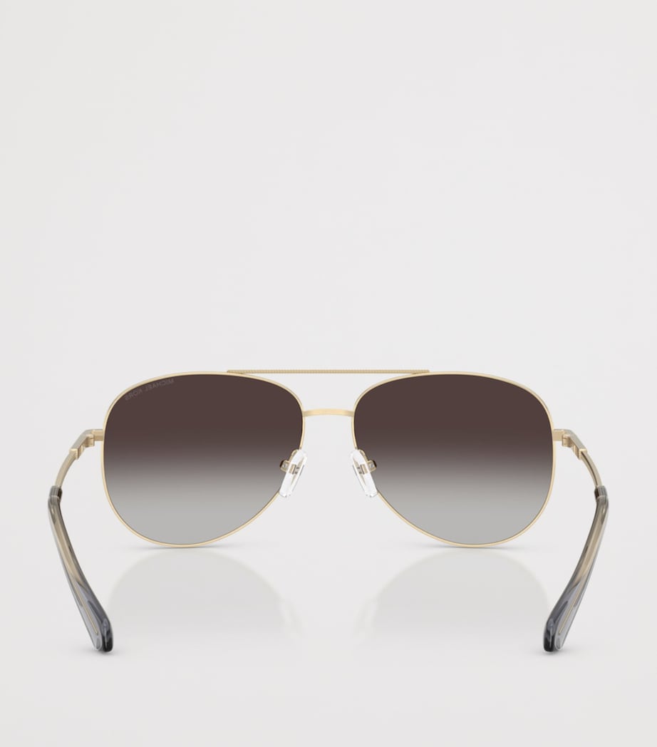 Michael Kors Perledo Pilot Sunglasses Gold Image 4