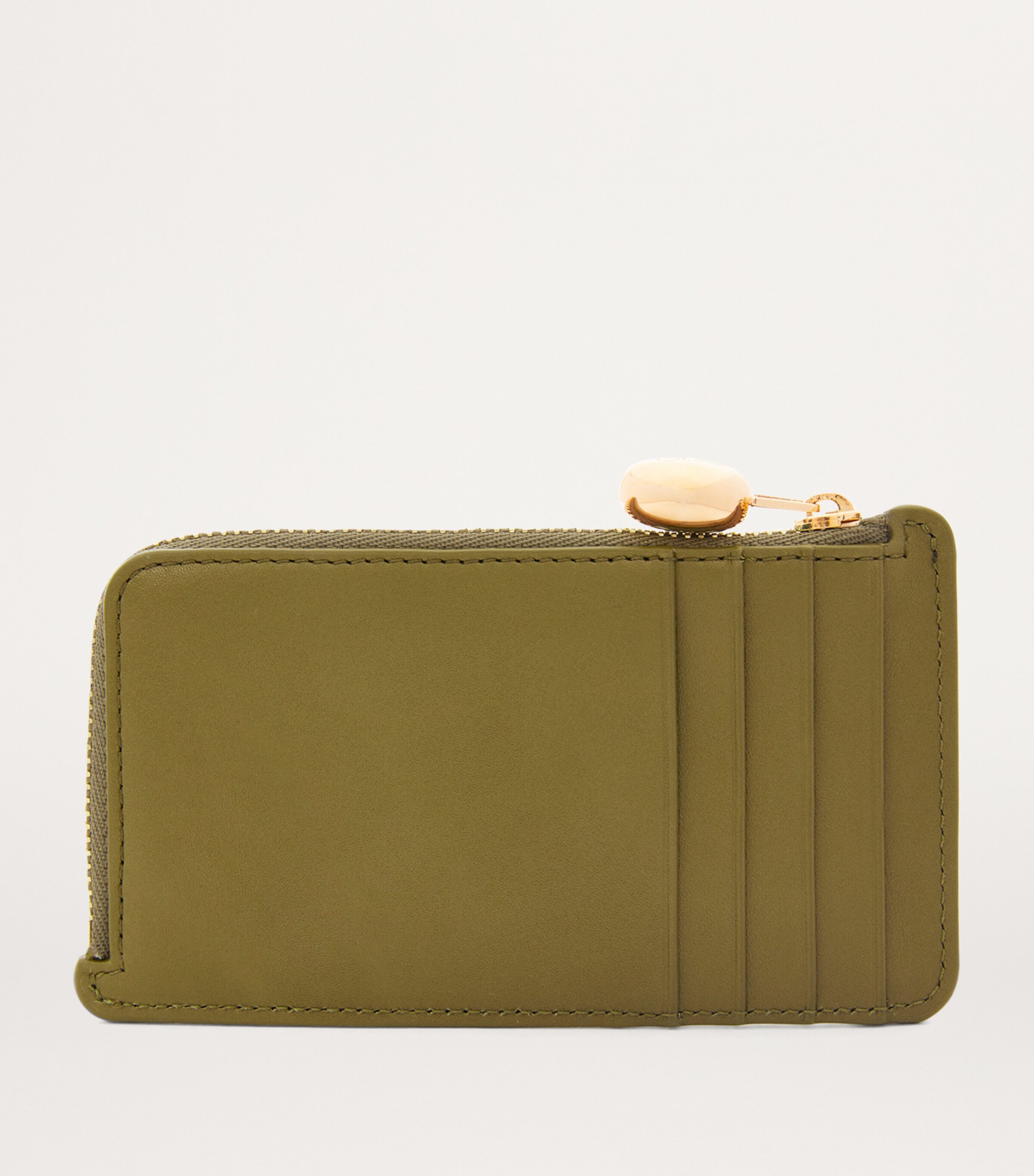 LOEWE Leather Pebble Coin Card Holder Olive Image 2
