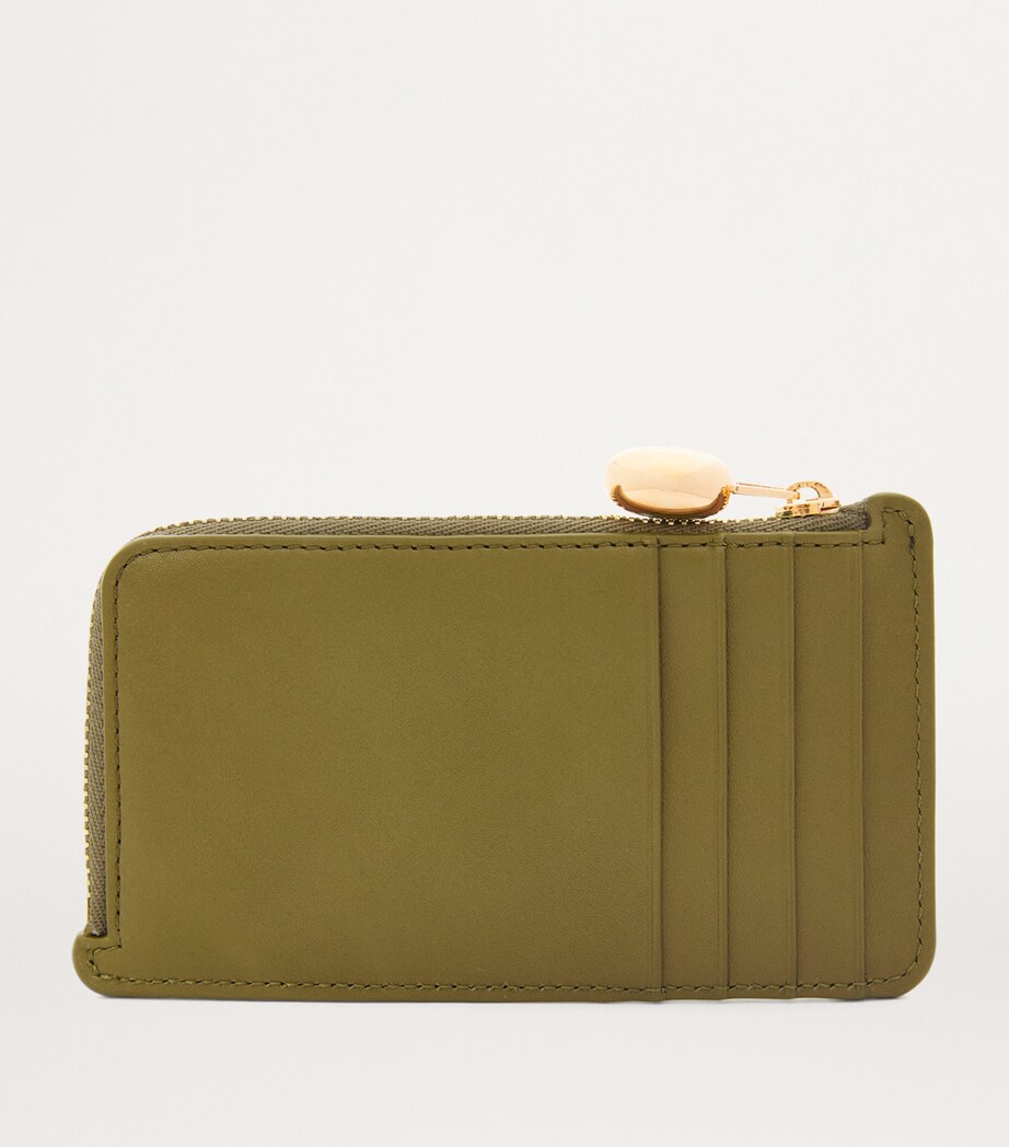 LOEWE Leather Pebble Coin Card Holder Olive Image 2