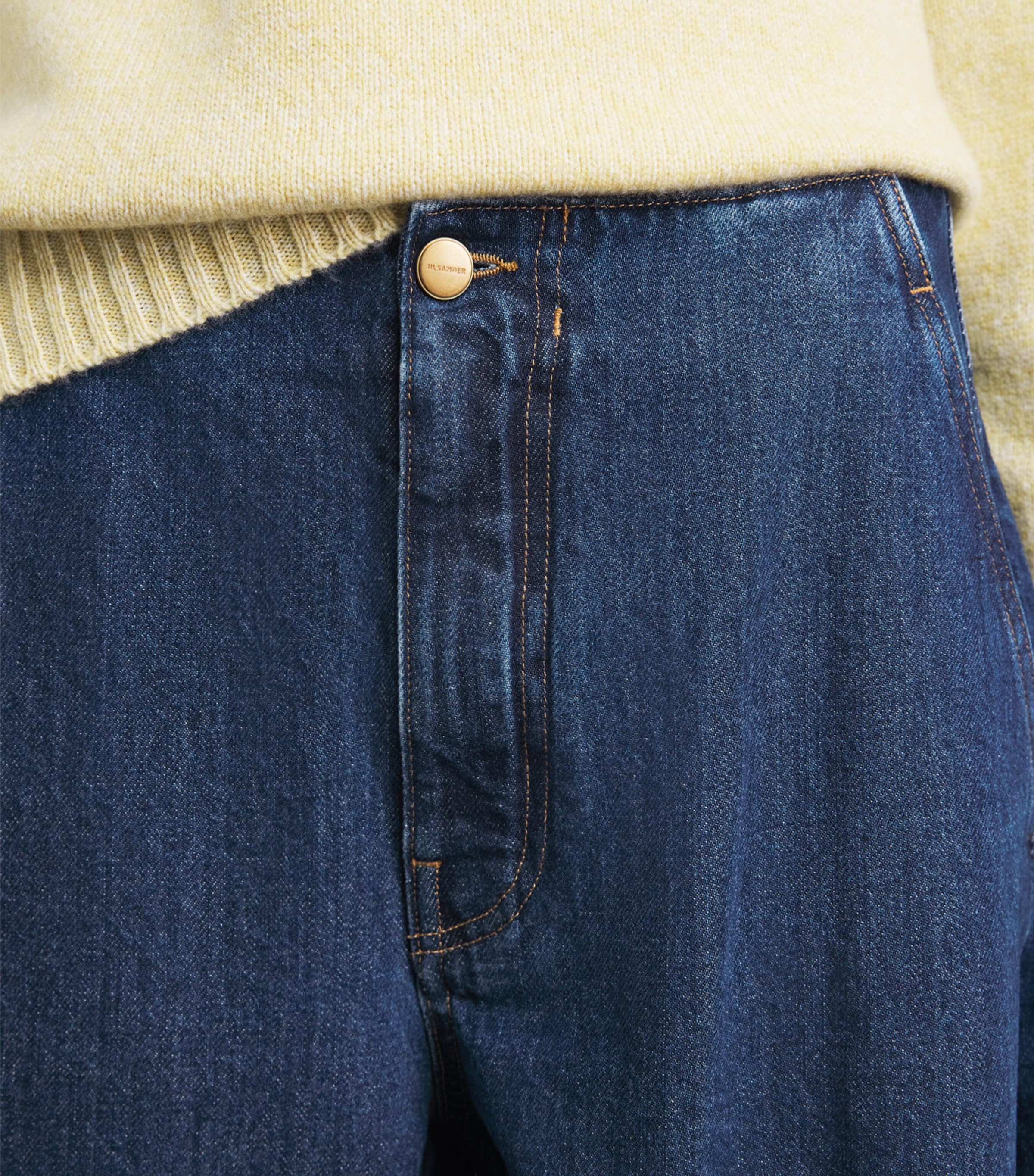 Jil Sander Womens Mid-Rise Barrel Jeans Medium Denim Image 3