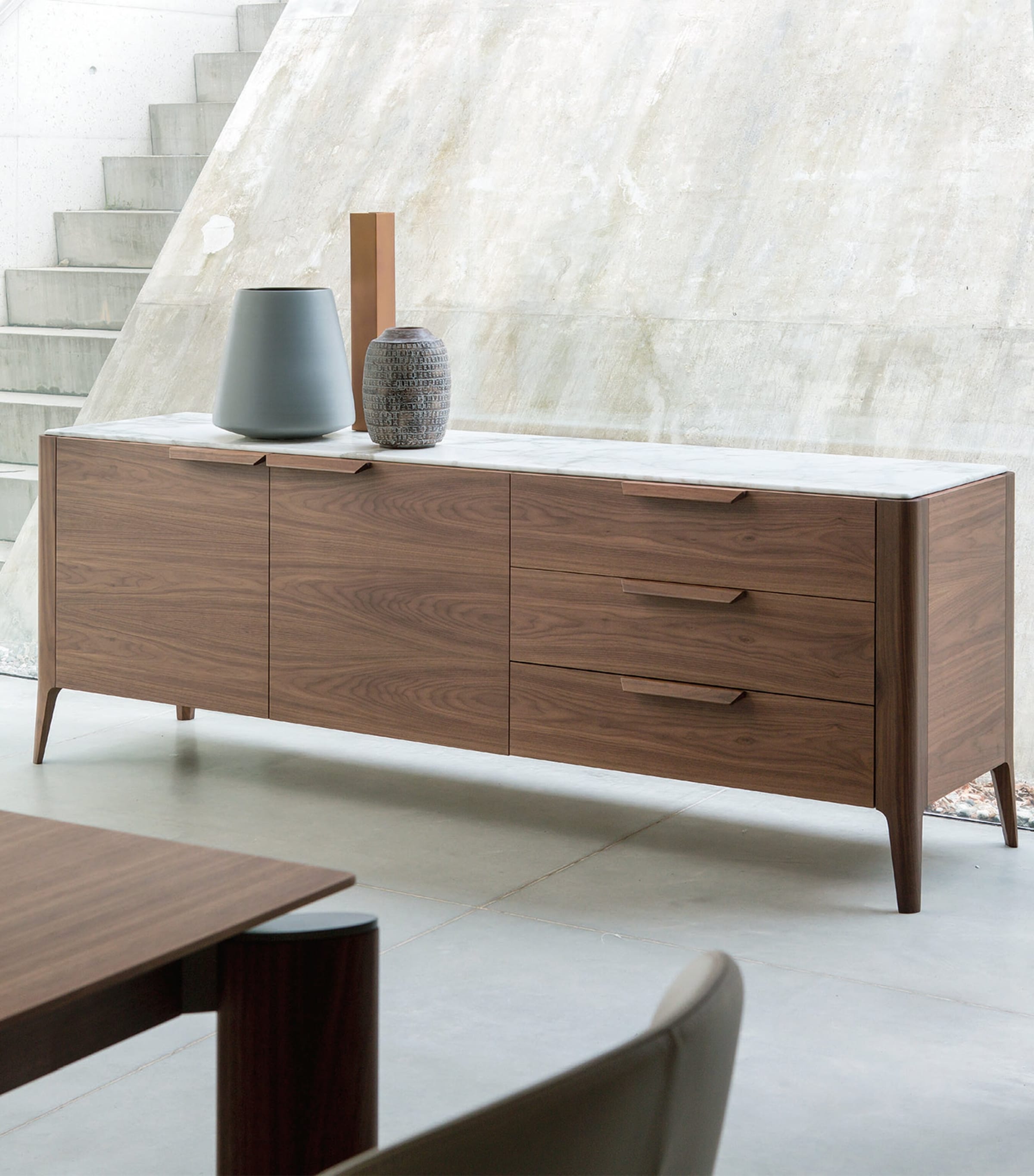 Porada Walnut Atlante Sideboard