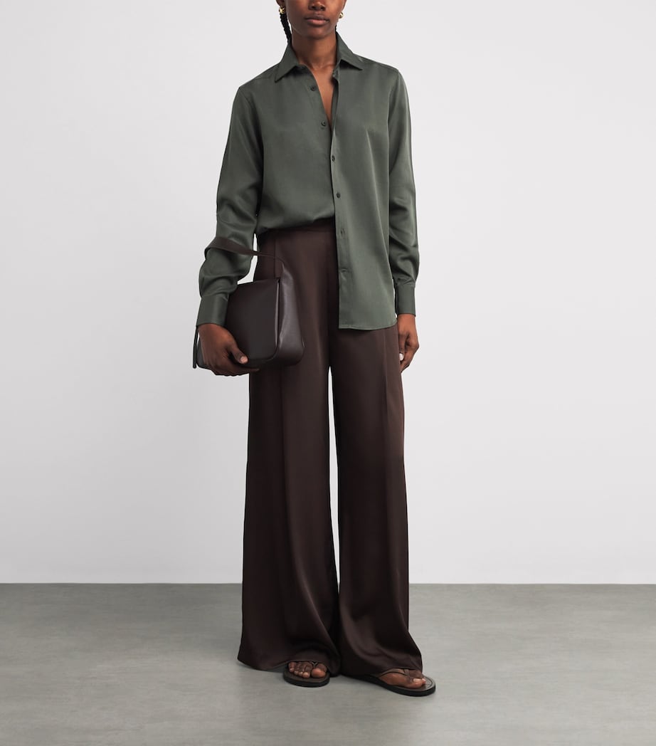 Cotton Oxford Boyfriend Shirt KHAKI Image 2