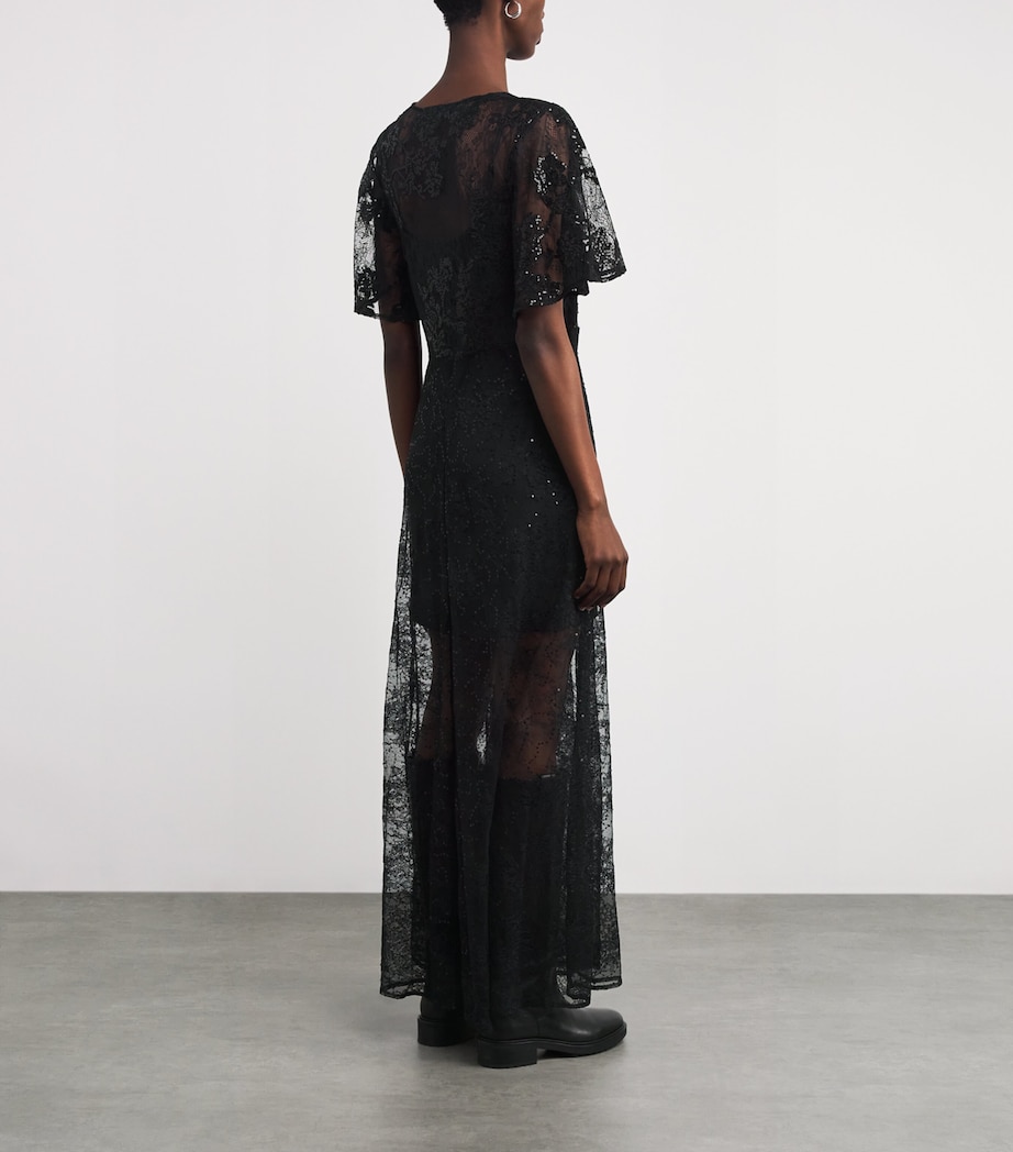 Lace Maxi Dress BLACK Image 3