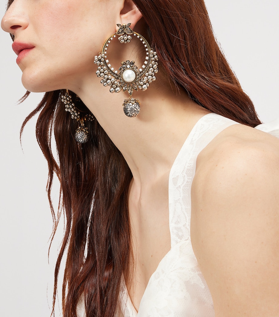 McQueen Faux Pearl Heirloom Drop Earrings Image 2