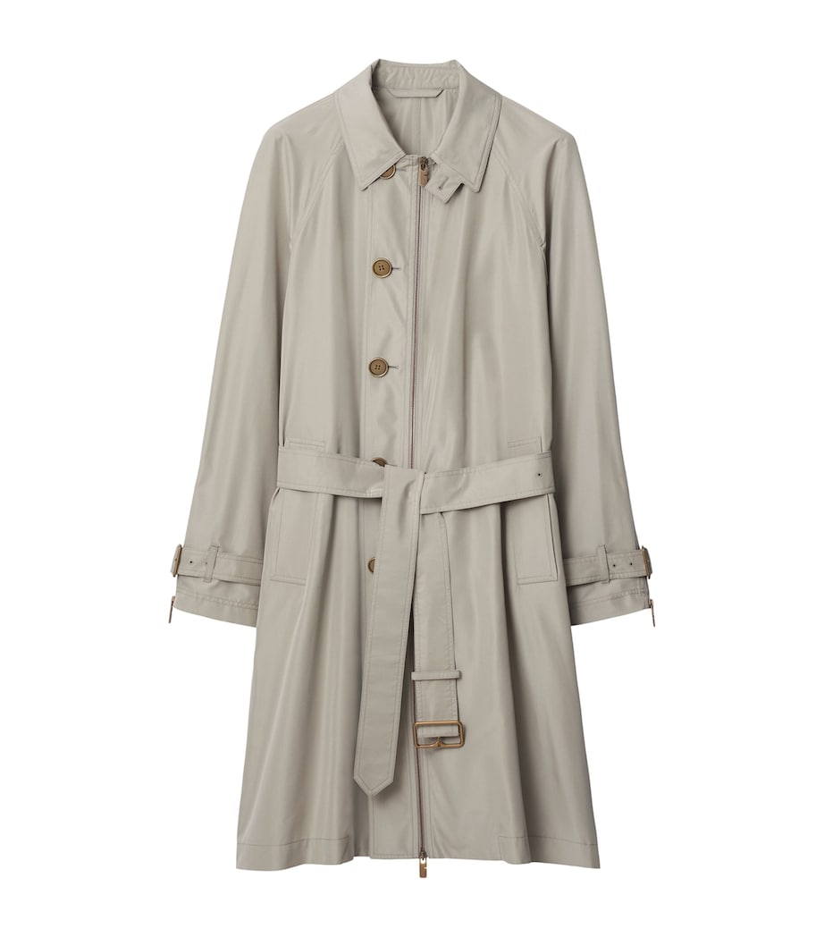 Silk Long Car Coat CASTLE Image 1