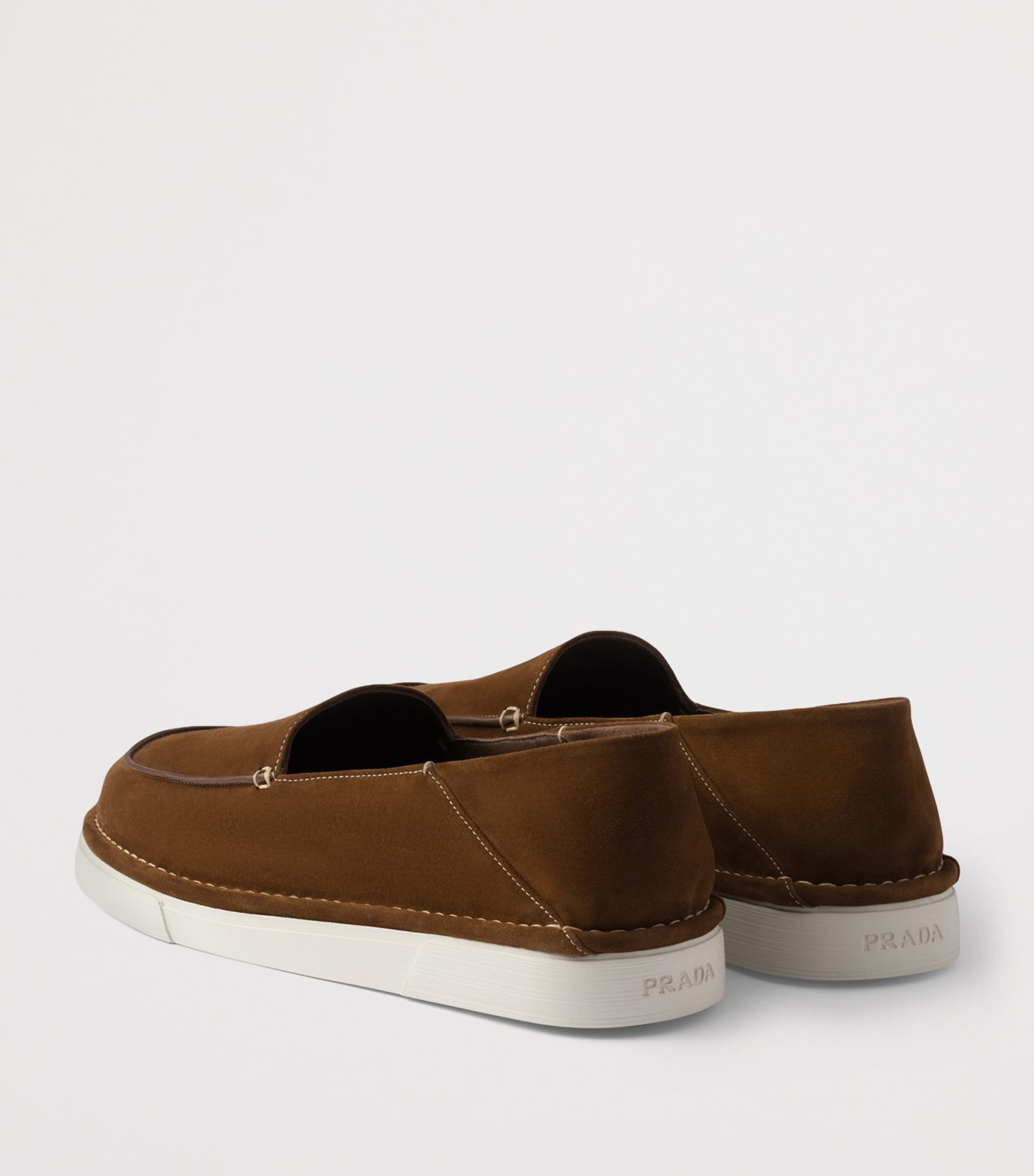 Prada Suede Flatform Loafers Image 4