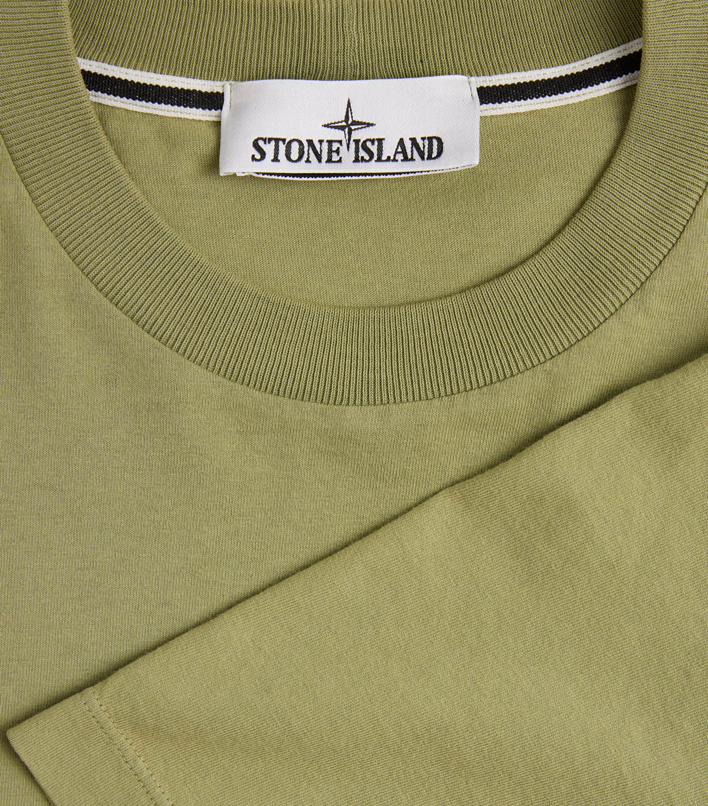 Stone Island Mens Organic Cotton Logo T-Shirt Image 6