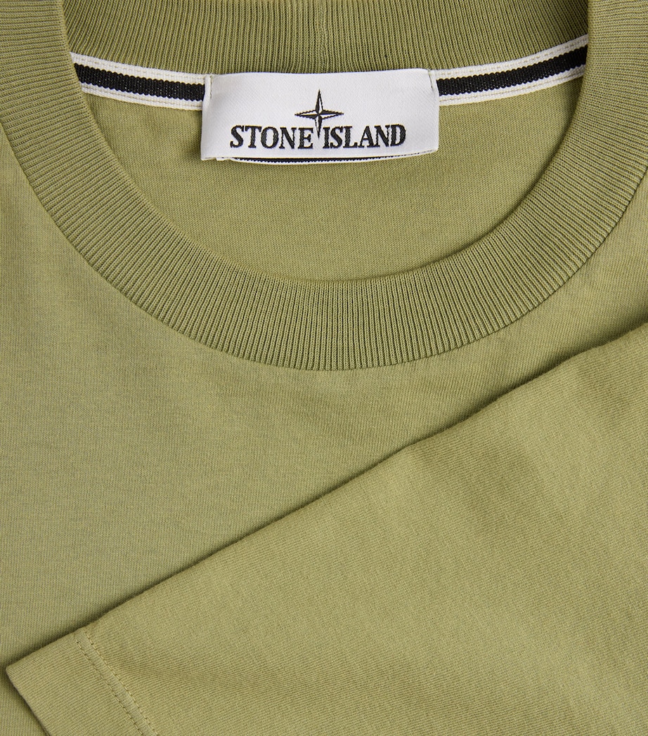 Stone Island Mens Organic Cotton Logo T-Shirt Image 6