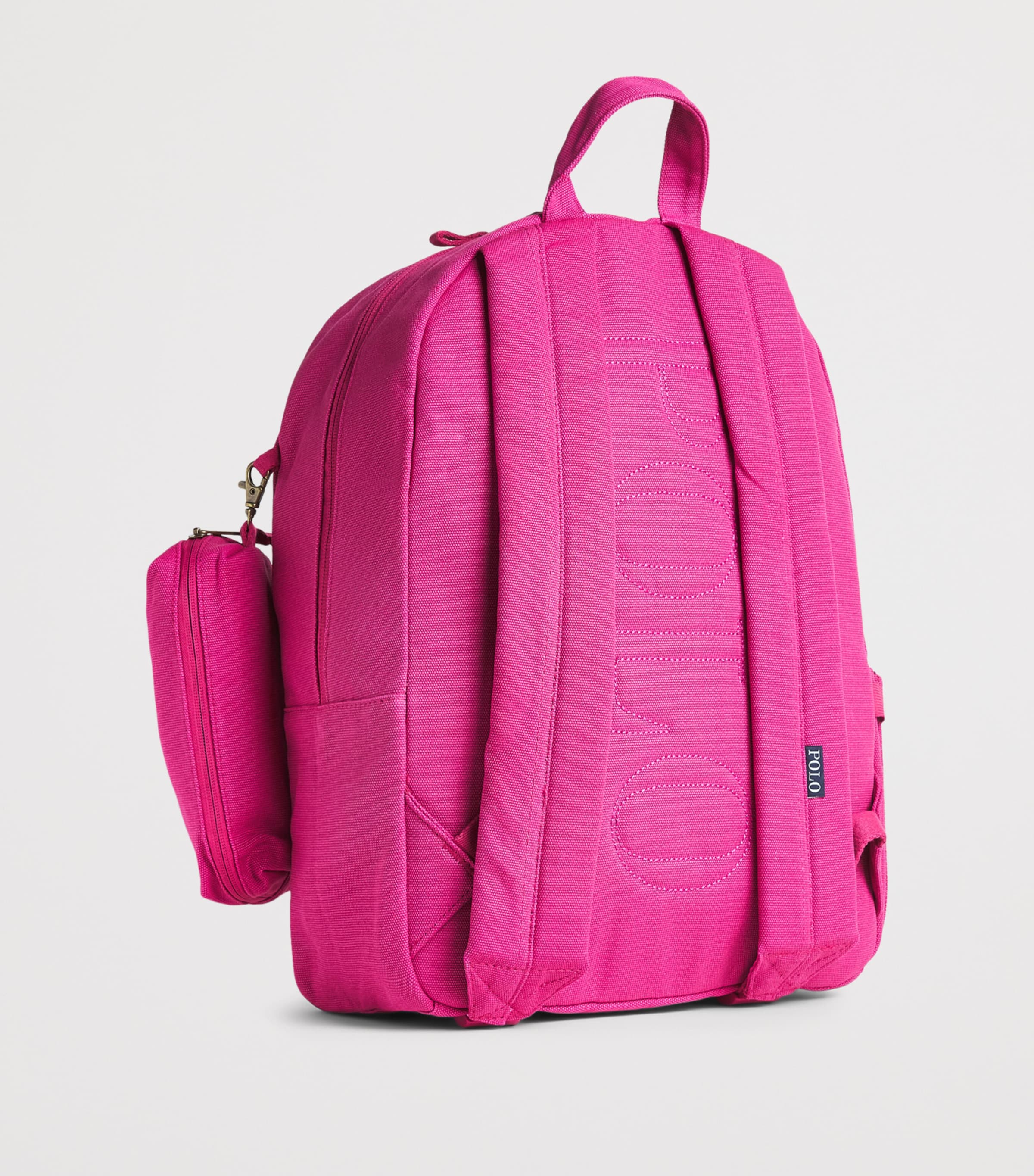 Ralph Lauren Kids Canvas Polo Pony Backpack Preppy Pink Image 2