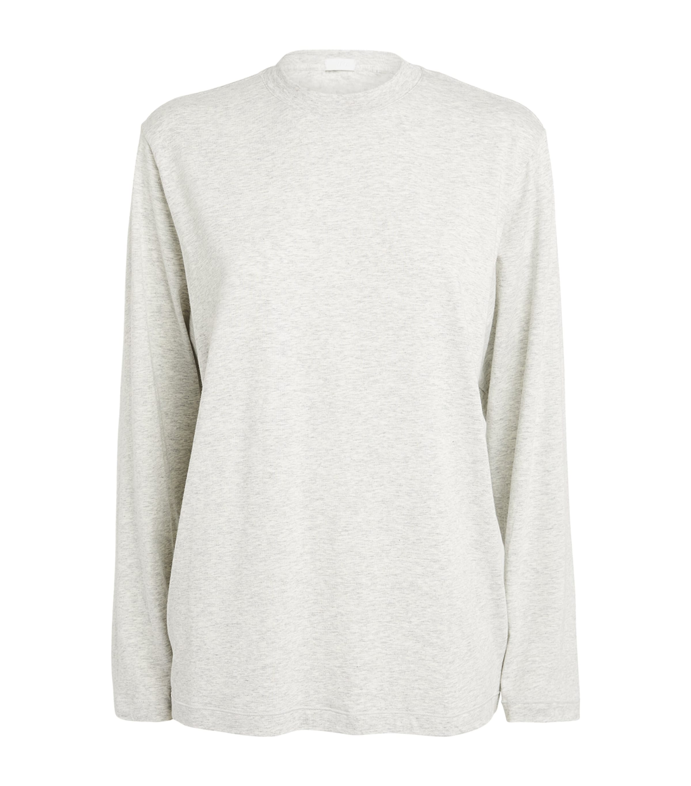 Skims Womens Long-Sleeved T-Shirt Light Heather Grey Image 1