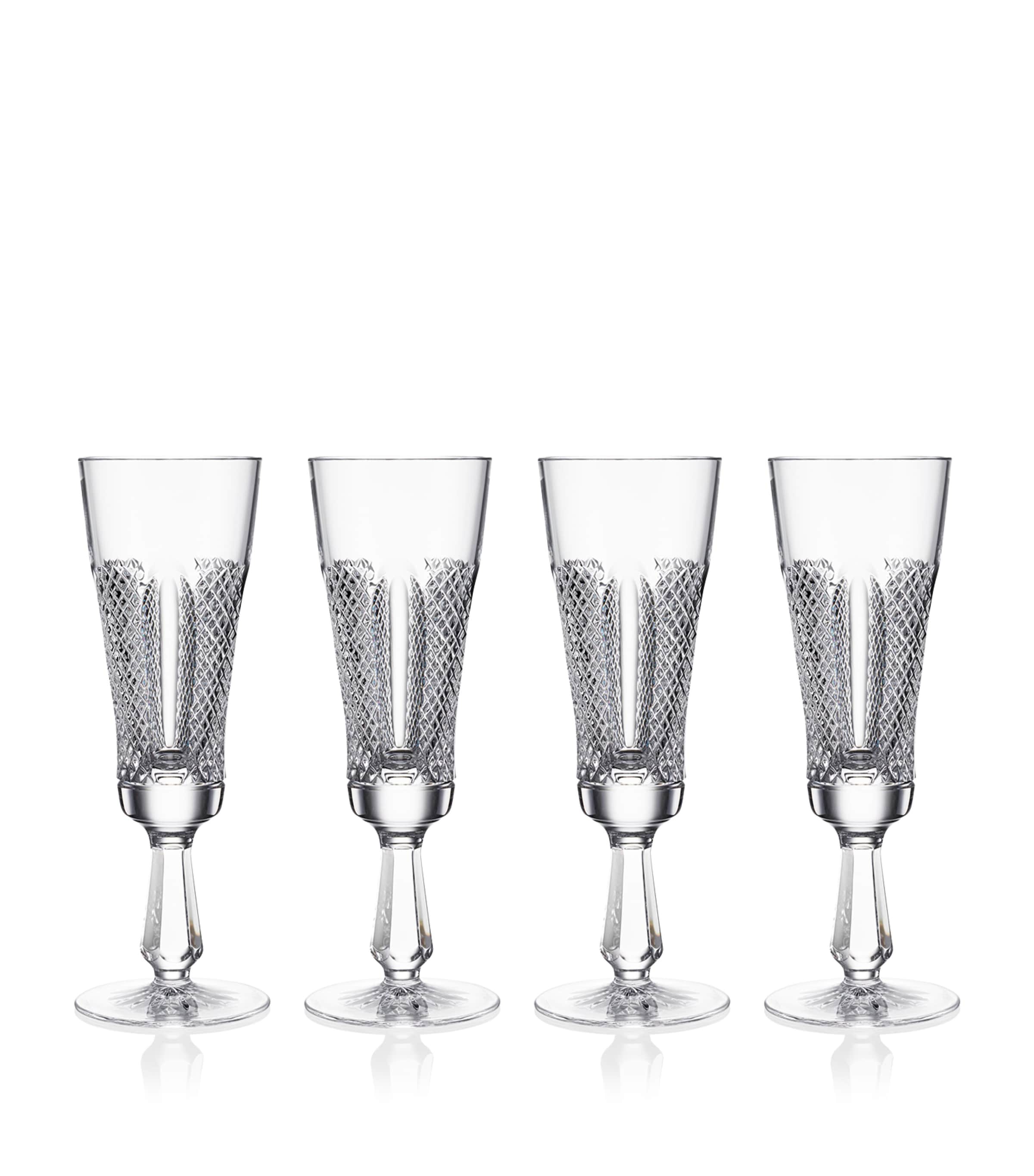 Set of 4 Crystal Hibernia Mastercraft Champagne Flutes (175ml) CLEAR Image 1