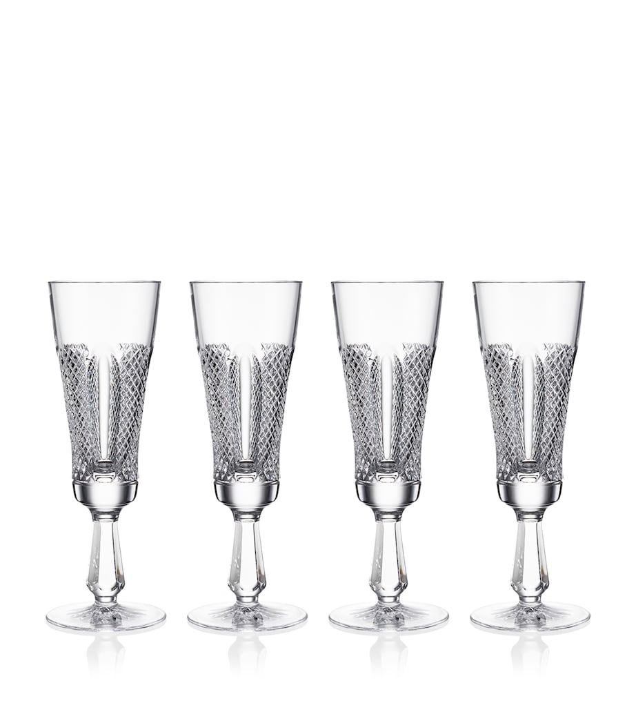 Set of 4 Crystal Hibernia Mastercraft Champagne Flutes (175ml) CLEAR Image 1