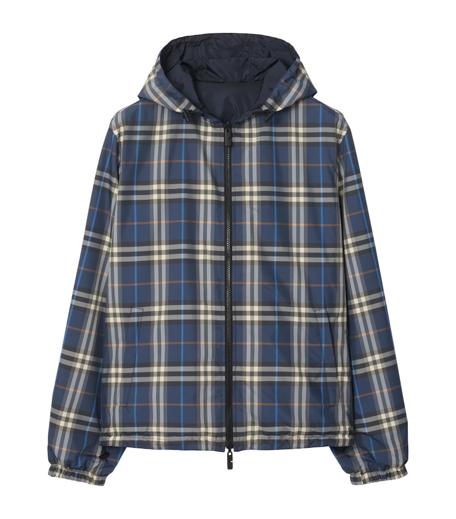 Reversible Check Hooded Jacket PILOT BLUE IP CHECK Image 1