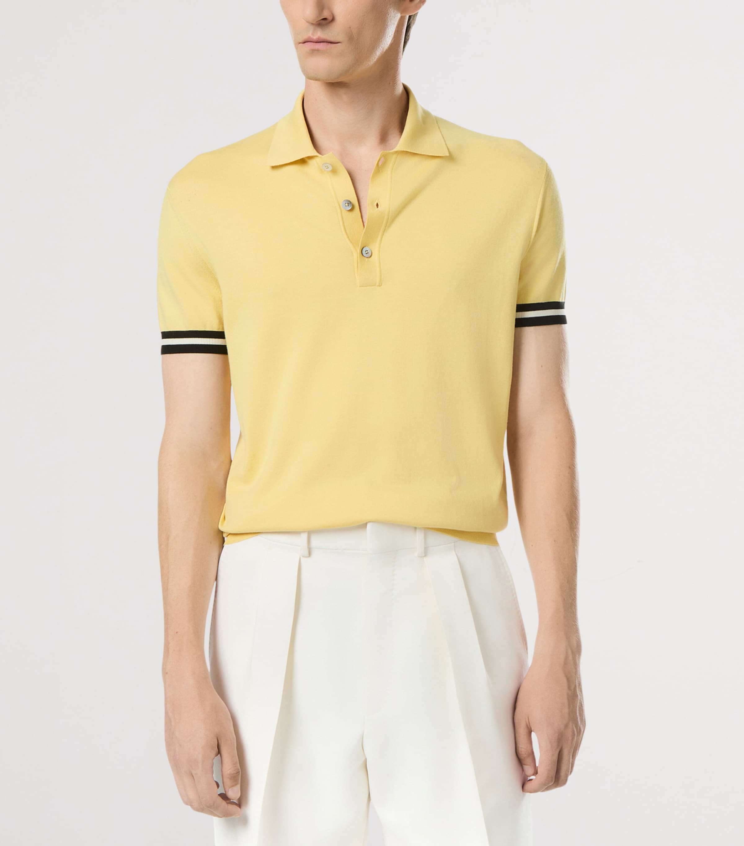 Cotton-Silk Knitted Polo Shirt YAY Image 2