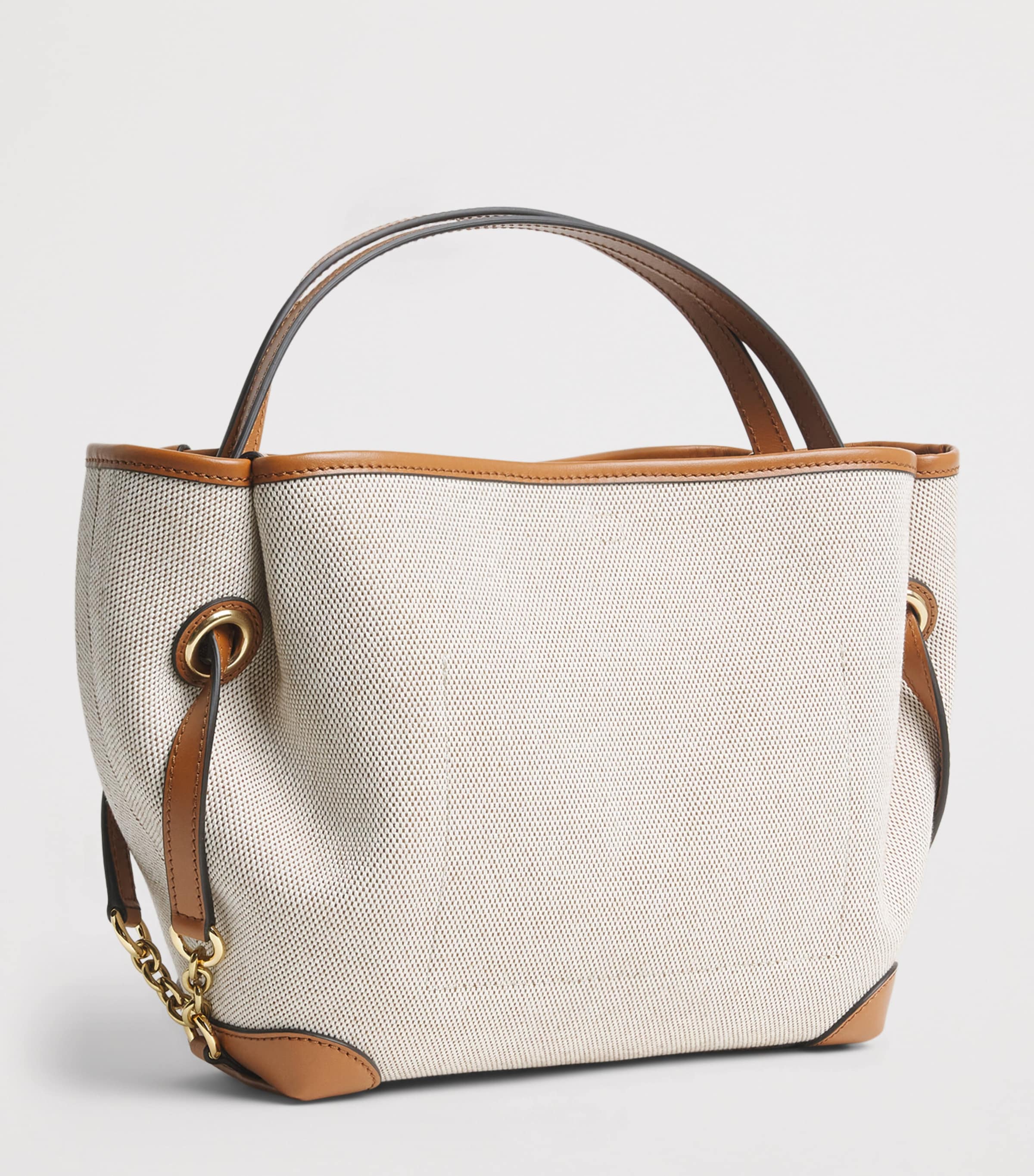 Chloé Small Canvas Clover Carry Top-Handle Bag Clay Brown Image 2