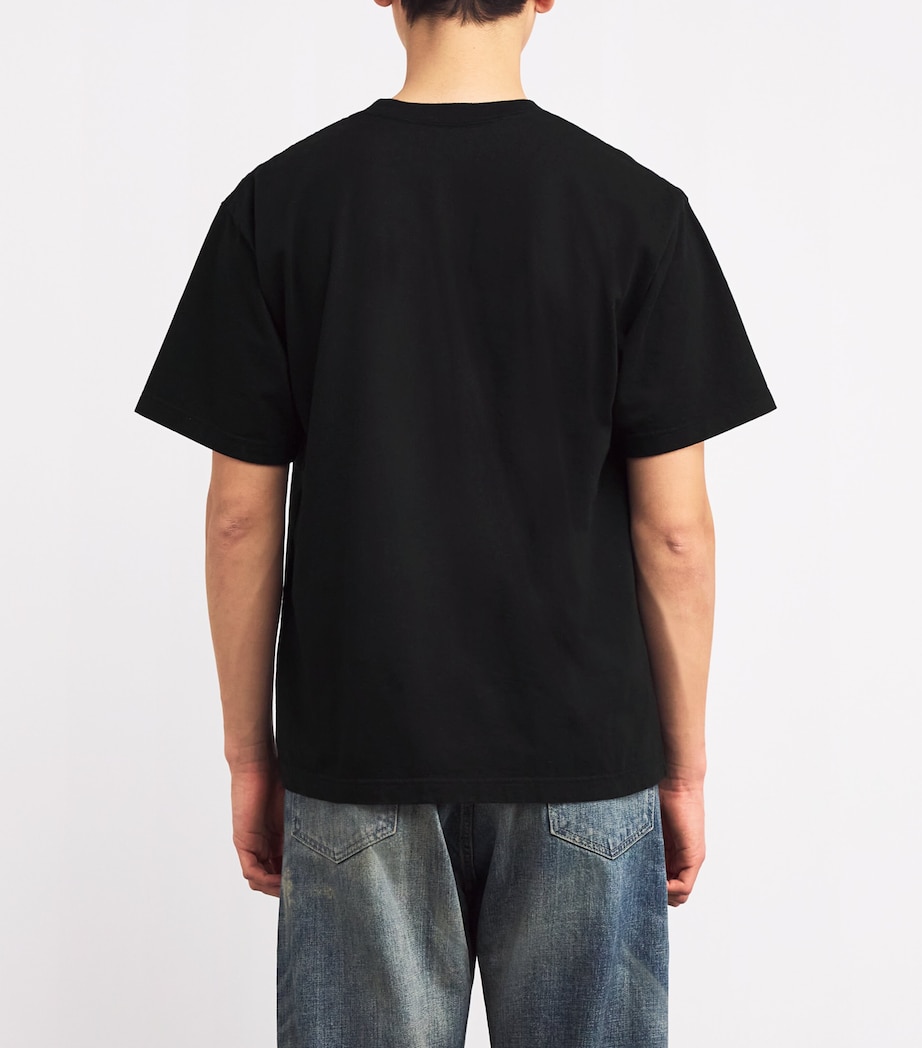 Yohji Yamamoto Mens x Neighborhood Cotton Graphic T-Shirt Black Image 4