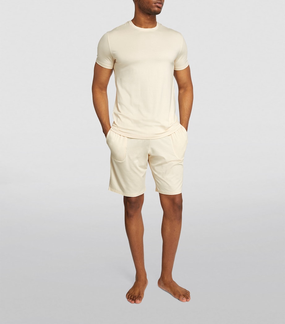 Derek Rose Mens Stretch-Modal Basel T-Shirt Neutral Image 2