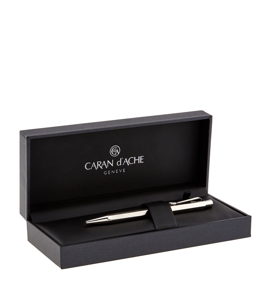 Caran d'Ache Ecridor Retro Ballpoint Pen Silver Image 1