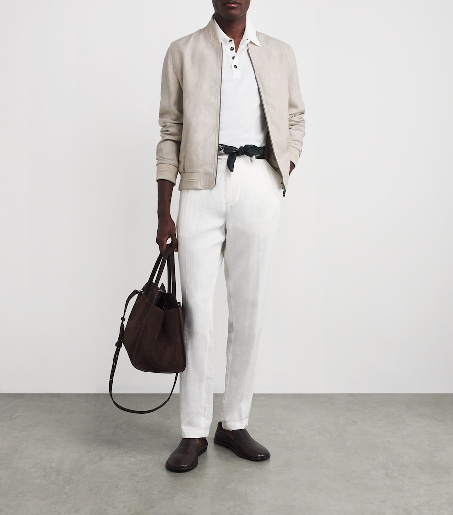 Linen Bomber Jacket 35 NATURAL Image 2