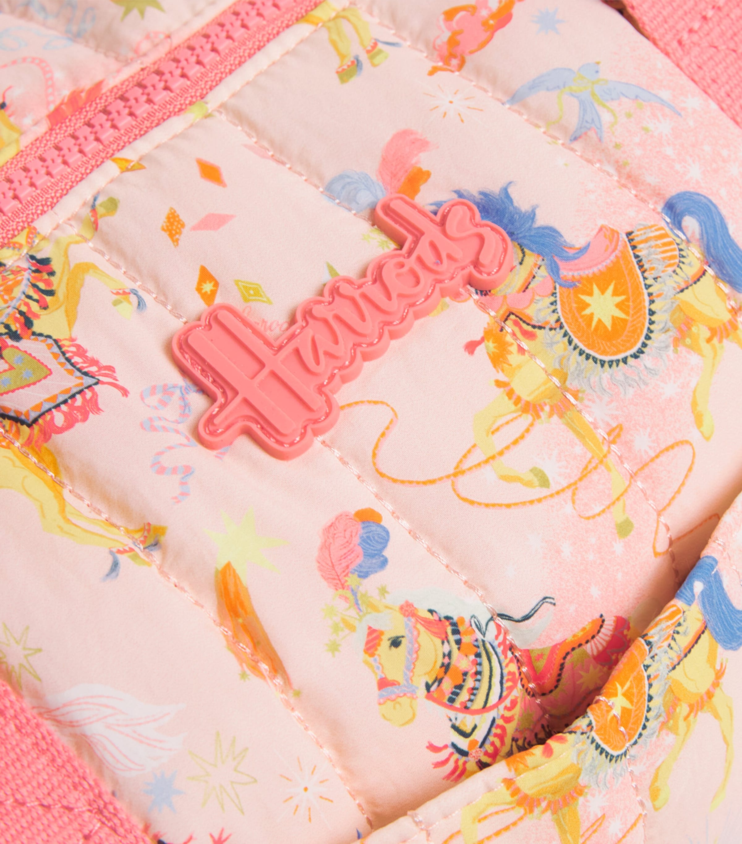 Harrods Quilted Pony Parade Duffle Bag Cream Image 3