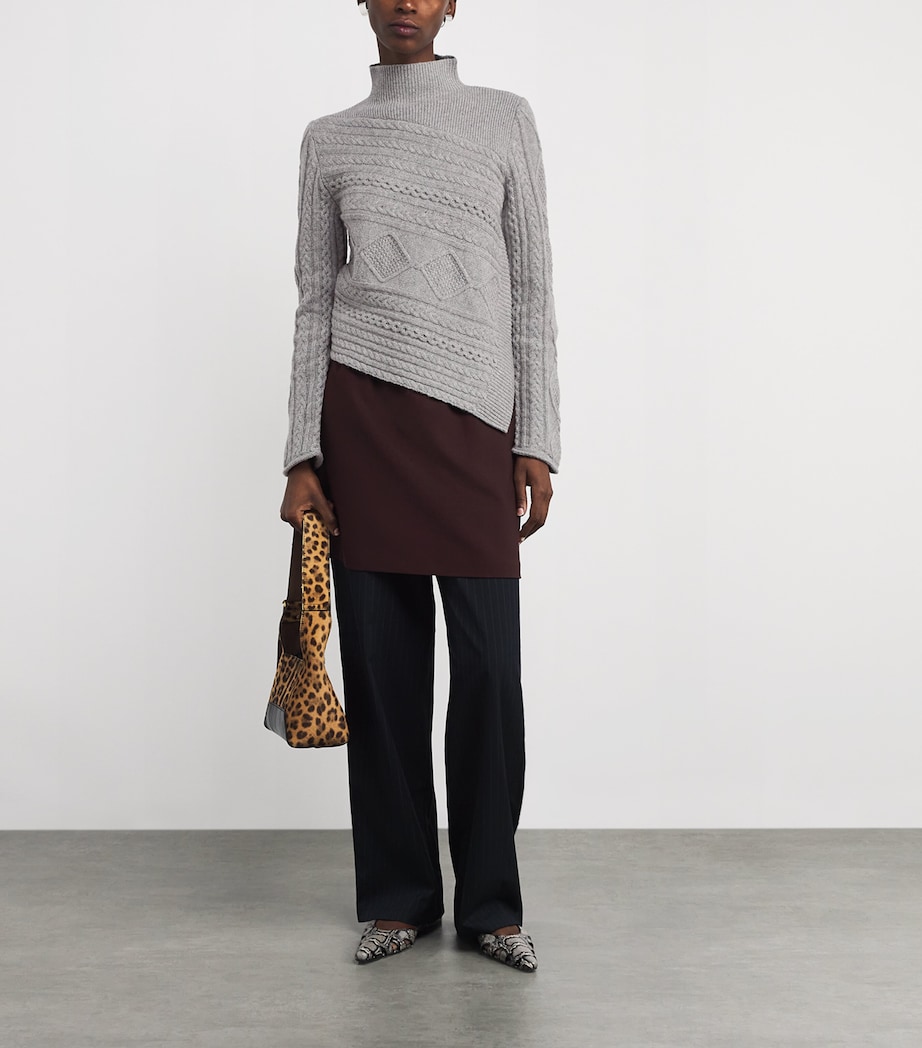 Wool-Blend Rollneck Sweater HEATHER GREY Image 2