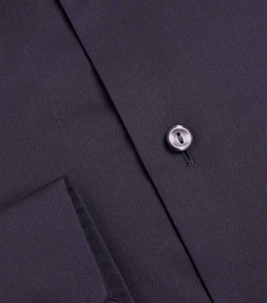 Cotton Slim-Fit Shirt 28 NAVY Image 5