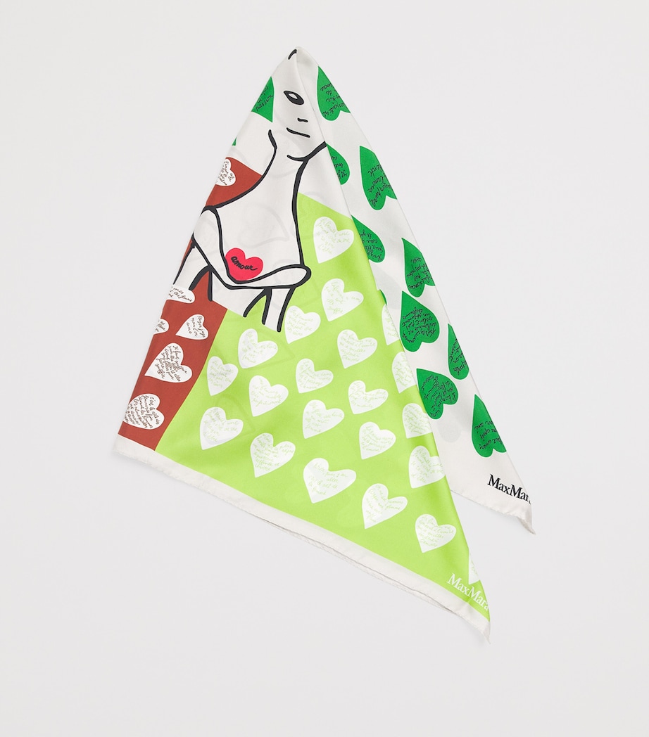 Max Mara Silk Heritage 75th Anniversary Scarf White Image 3