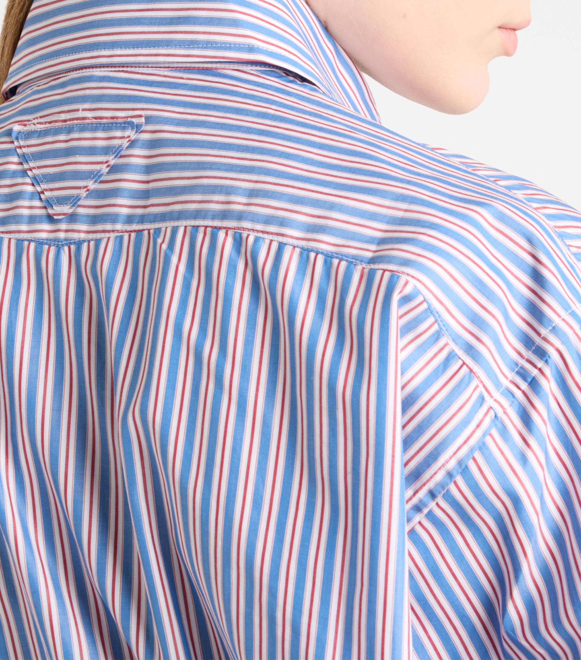 Prada Womens Cotton Poplin Striped Shirt Image 6