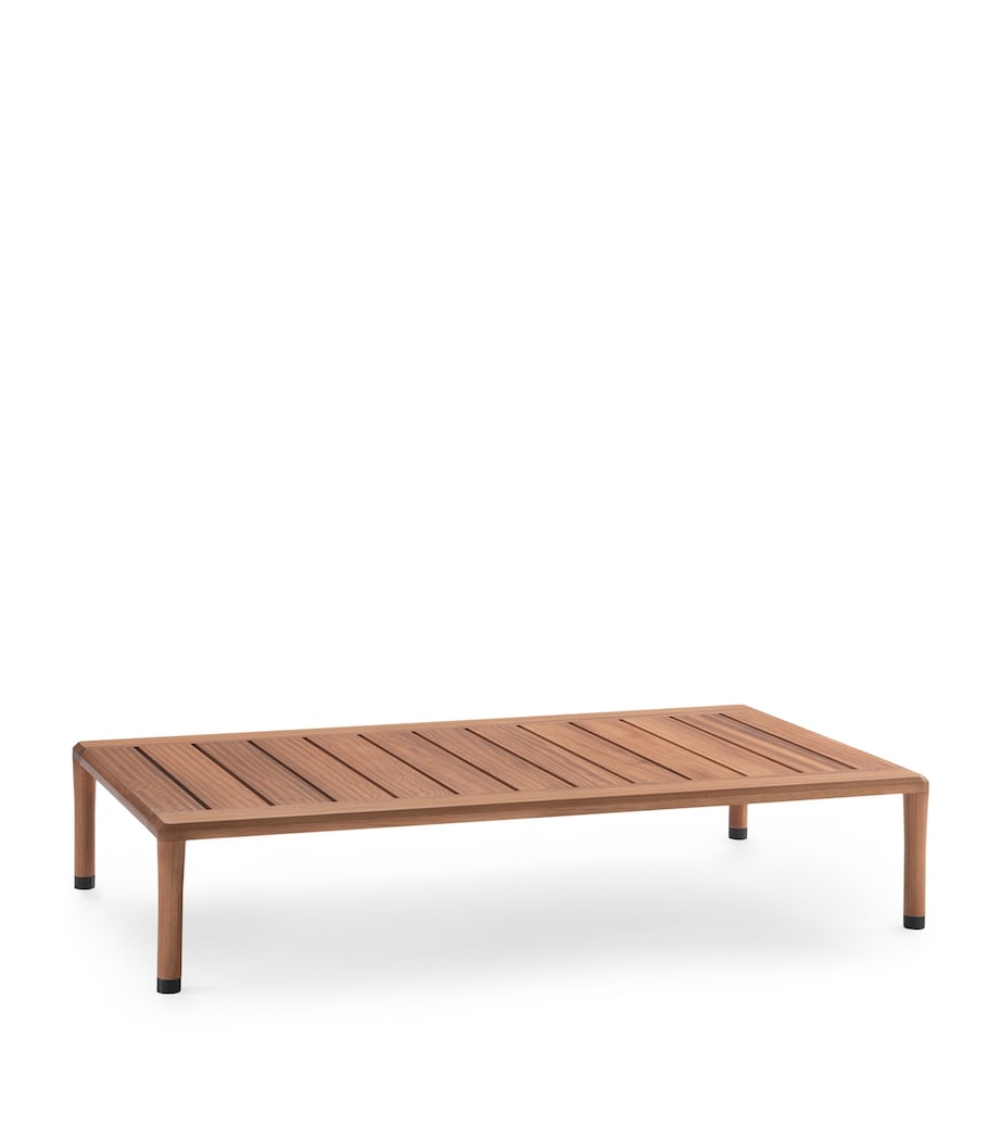 Small Iroko Kobo Outdoor Side Table BROWN Image 1